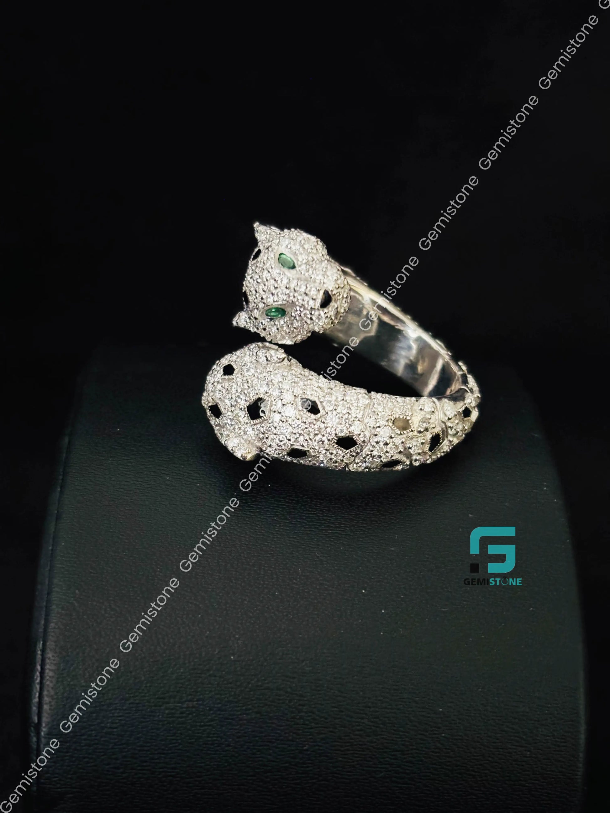 Cartier Panther Moissanite Iced Out Ring For Men