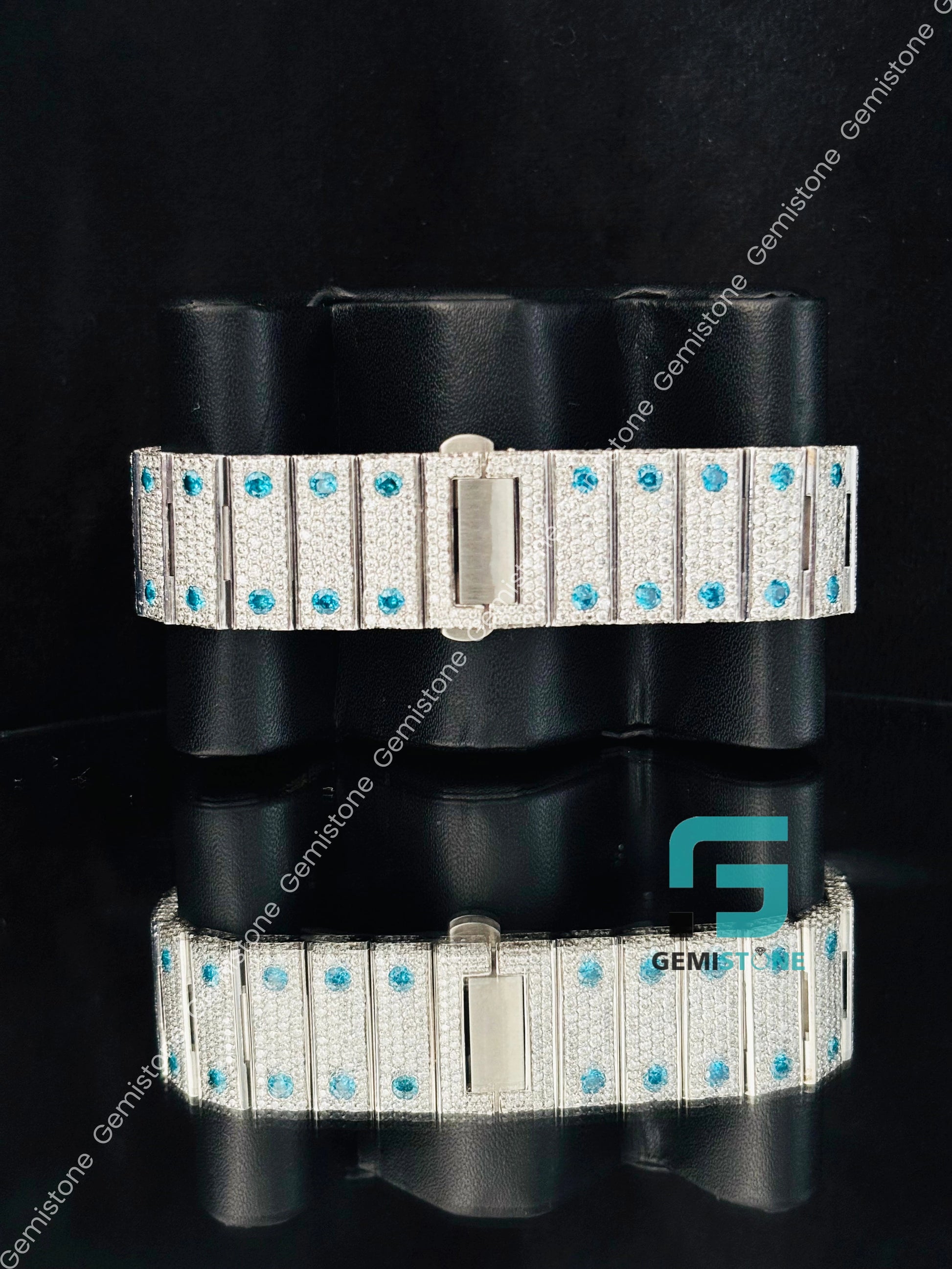 Cartier Roman Number Hip Hop Moissanite Watch