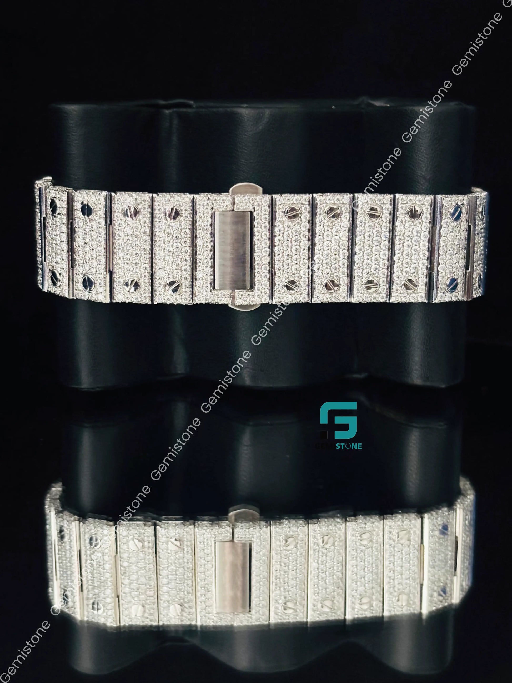 Cartier Roman Number Moissanite Iced Out Hip Hop Studded Watch 