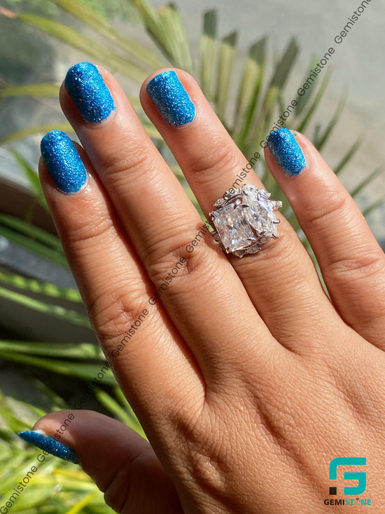 Toi et Moi Moissanite Francesca Farago Engagement Ring