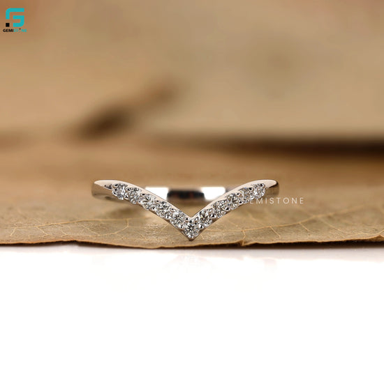 Chavron Wedding Lab Diamond Band
