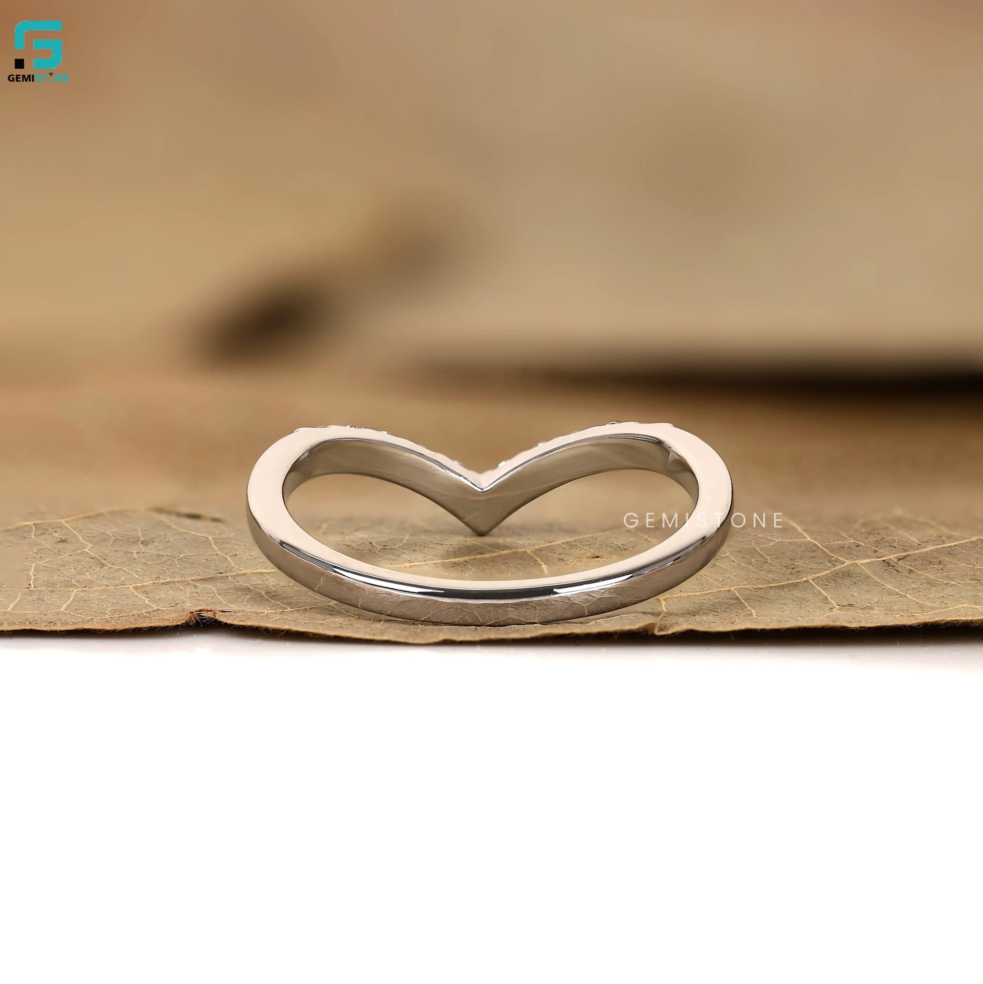 Chavron Wedding Lab Grown Diamond Band For Women