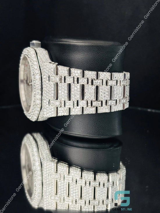 Colorful Number Moissanite Studded Watch