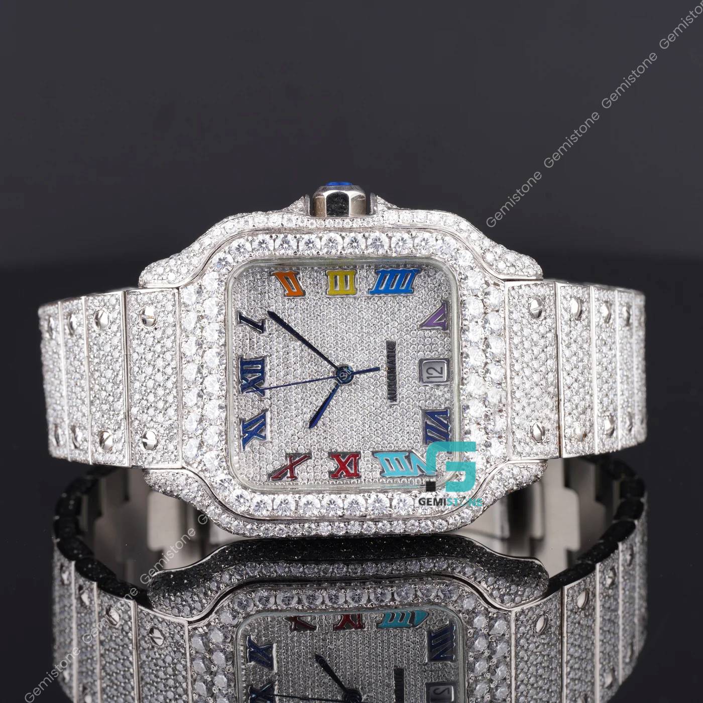 Colorfull-Roman-Numeric-Fully-Iced-Out-Watch