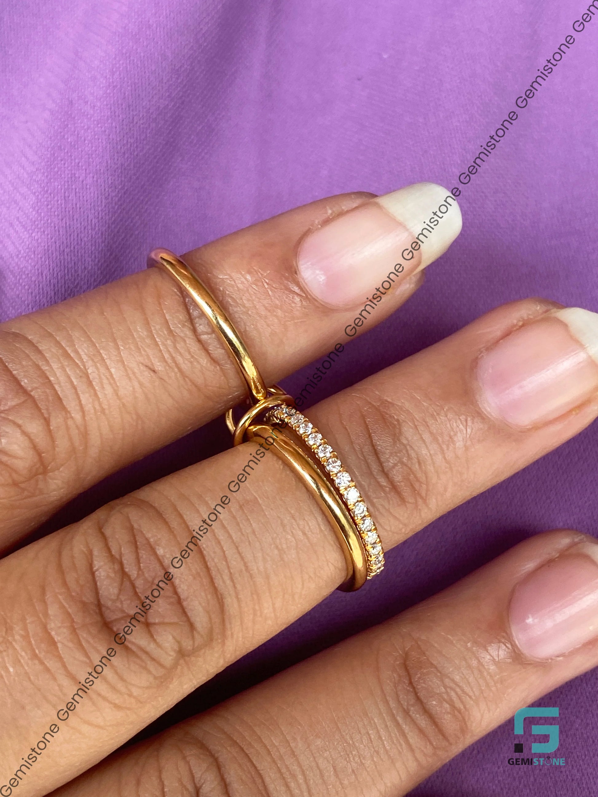Connected Bridal Ring Set
