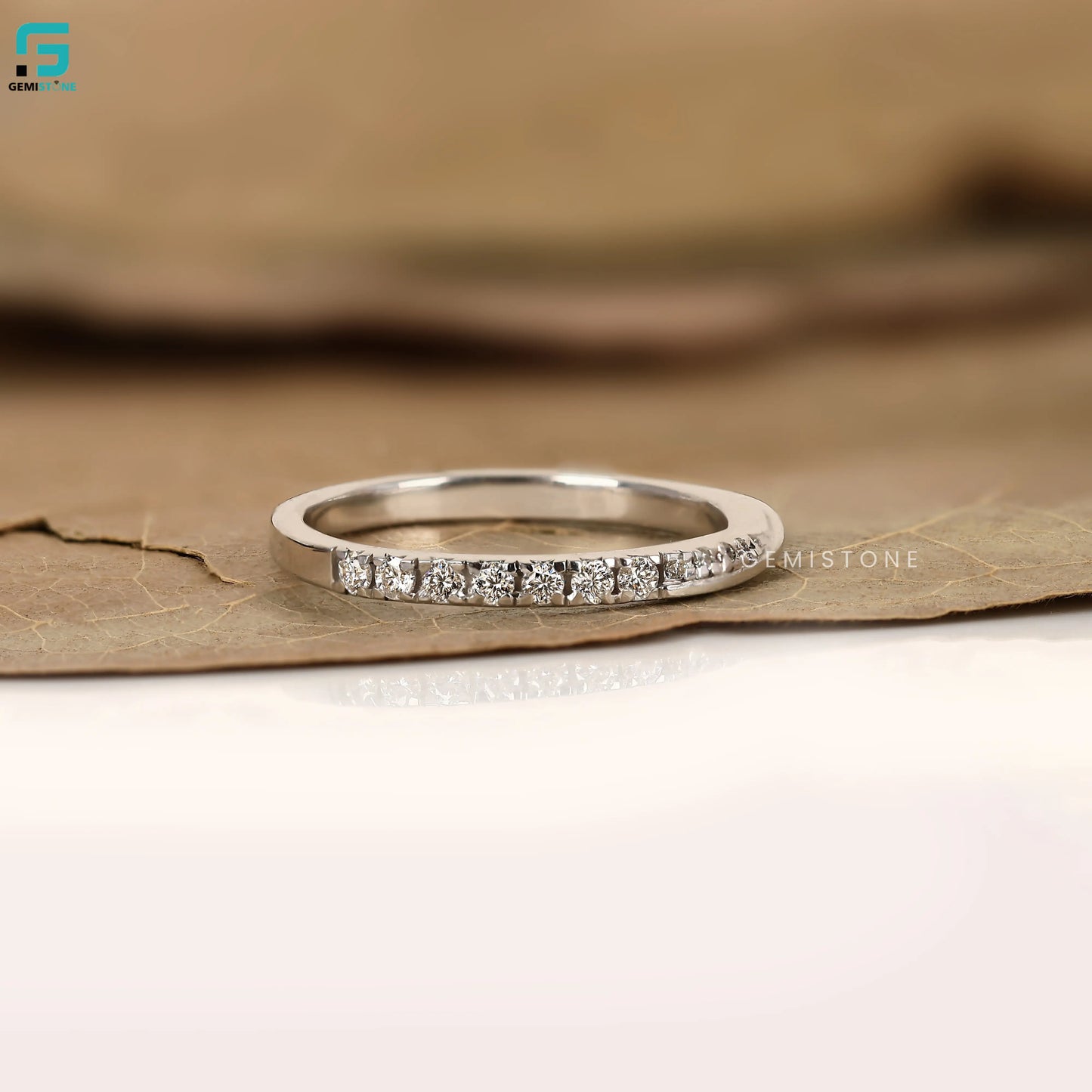 Criss Cross Infinity Lab Diamond Wedding Band