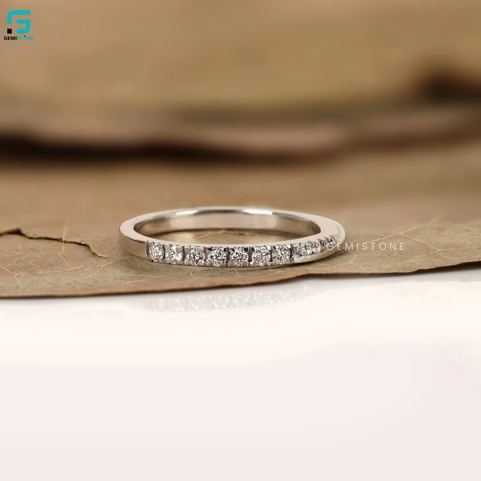 Criss Cross Infinity Lab Diamond Wedding Band