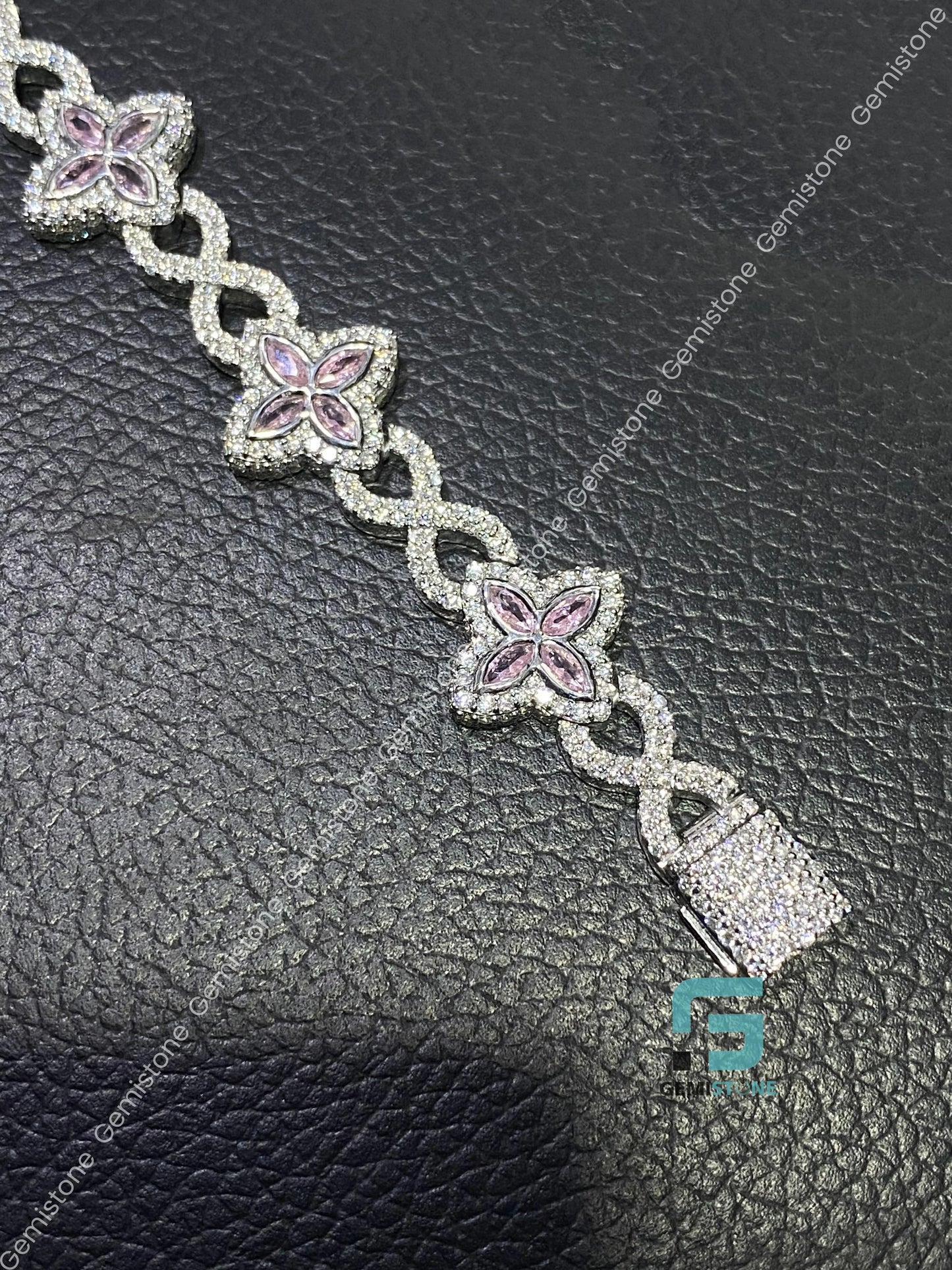 Criss Cross Moissanite Fully Studded Bracelet