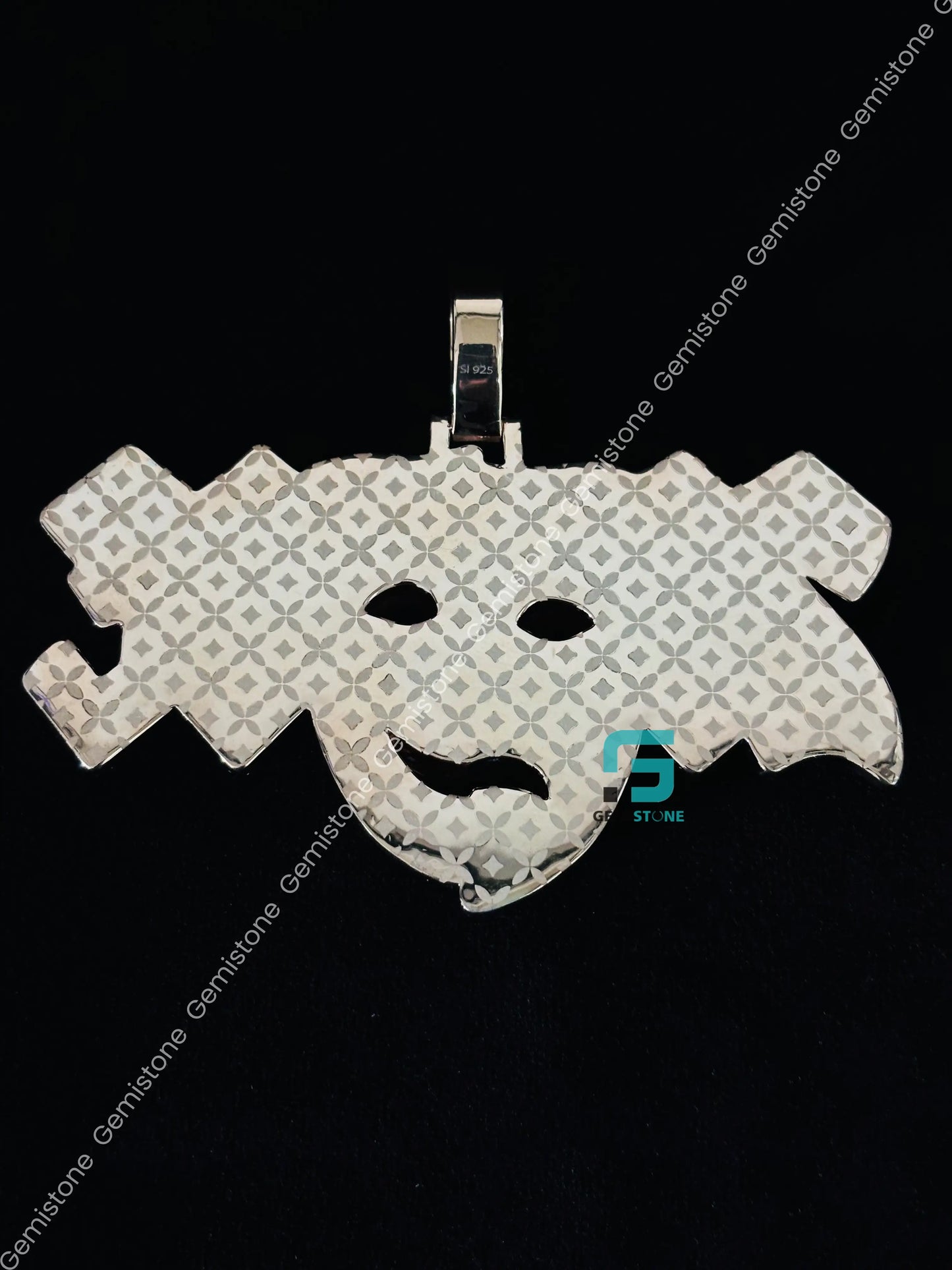 Crying Face Moissanite Pendant For Men