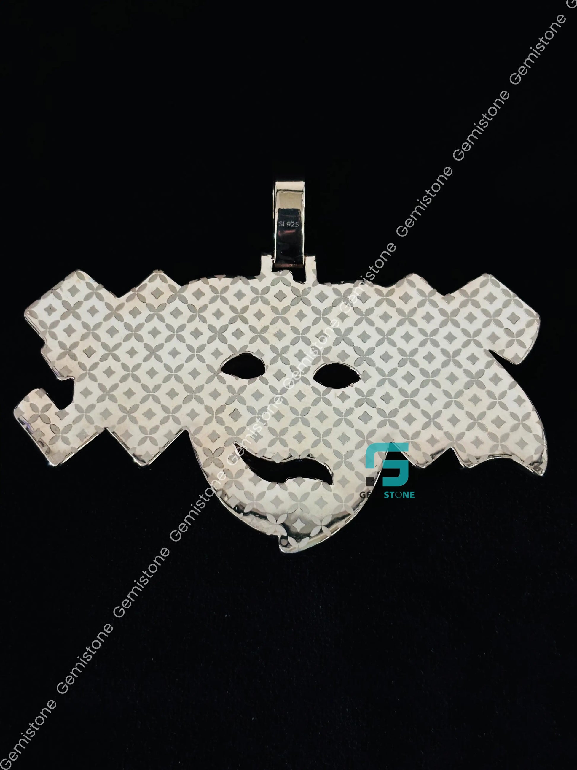 Crying Face Moissanite Pendant For Men