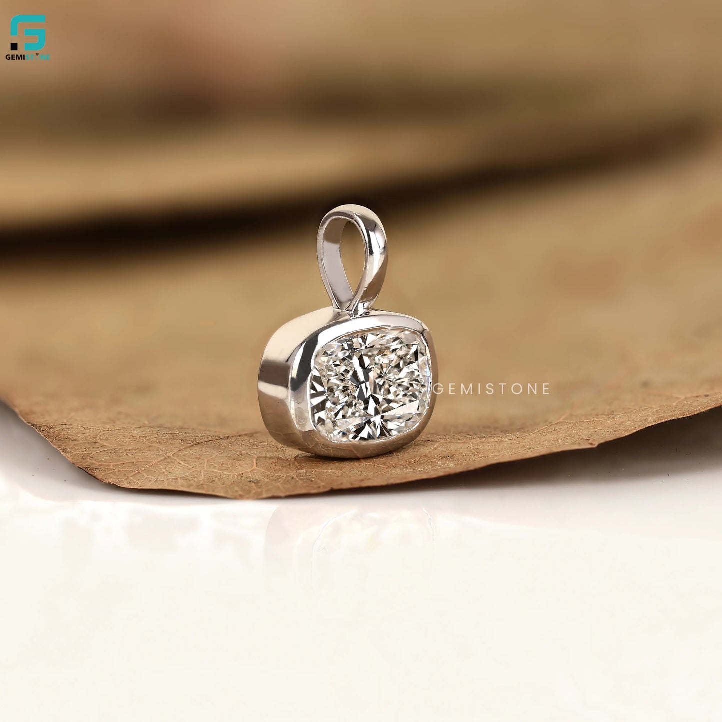 Cushion Cut Lab Diamond Pendant