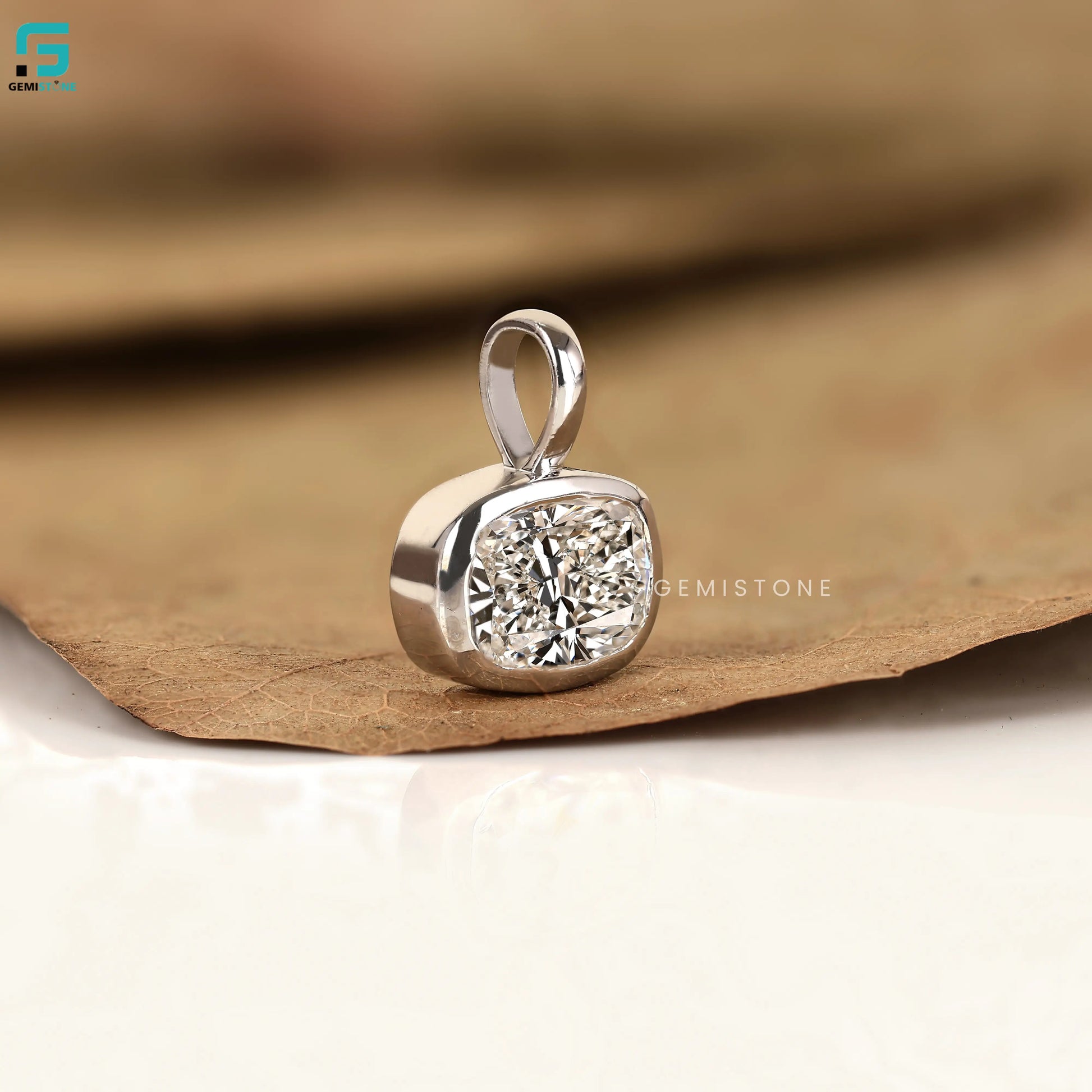 Cushion Cut Lab Diamond Pendant
