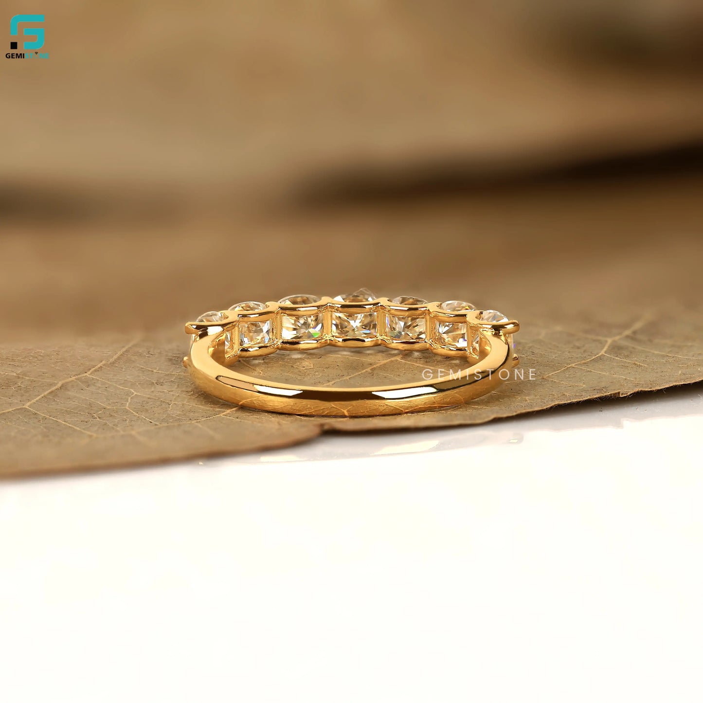 Cushion Cut Lab Grown Diamond Half Eternity Band