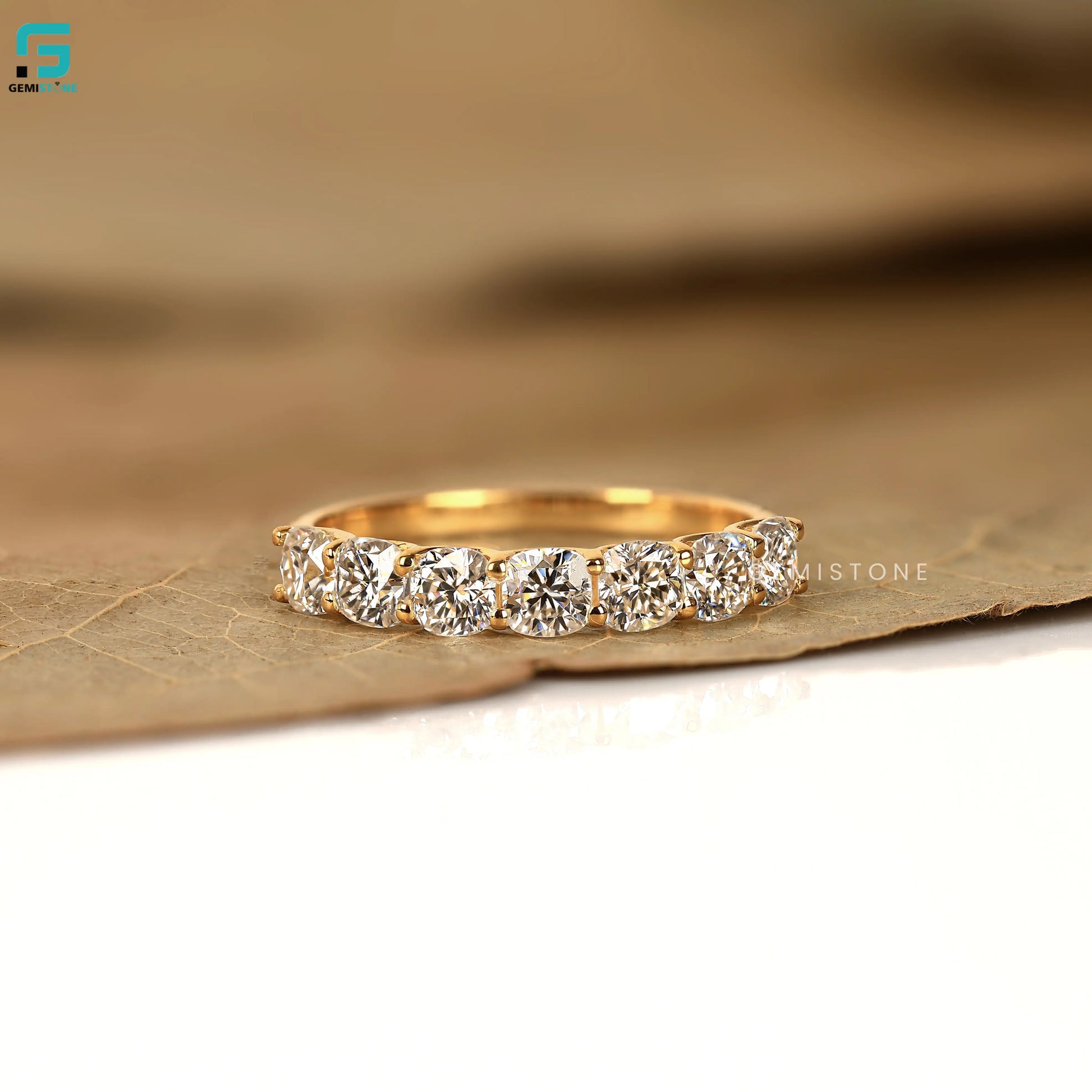 Cushion Cut Lab Grown Diamond Half Eternity Wedding Band