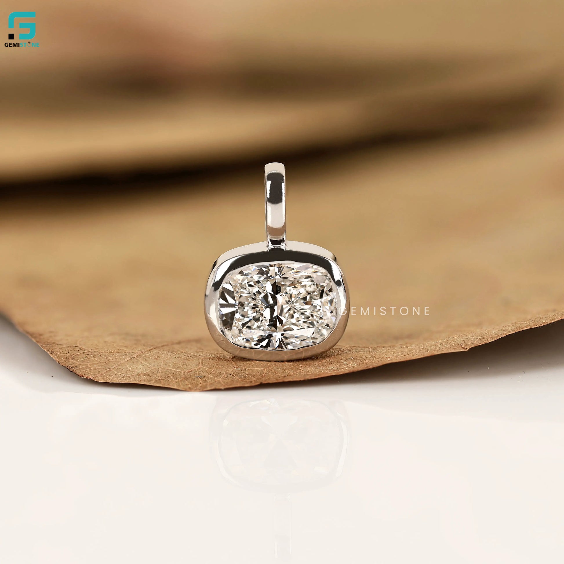 Cushion Cut Lab Grown Diamond Pendant