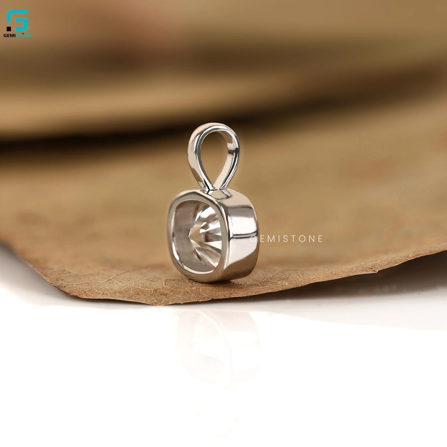 Cushion Cut Lab Grown Diamond Pendant For Women
