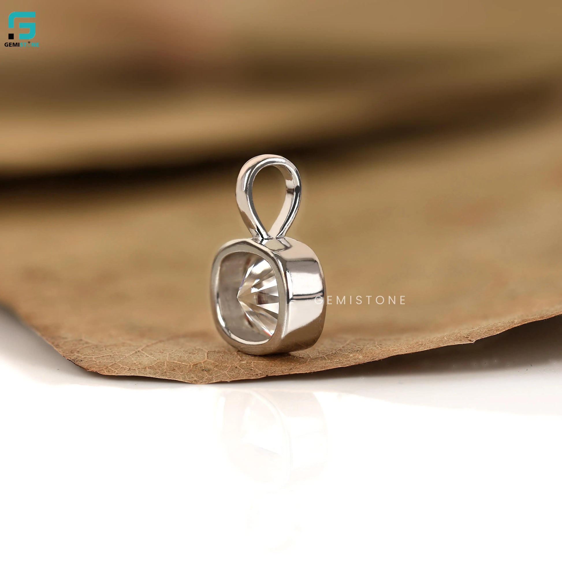 Cushion Cut Lab Grown Diamond Pendant For Women