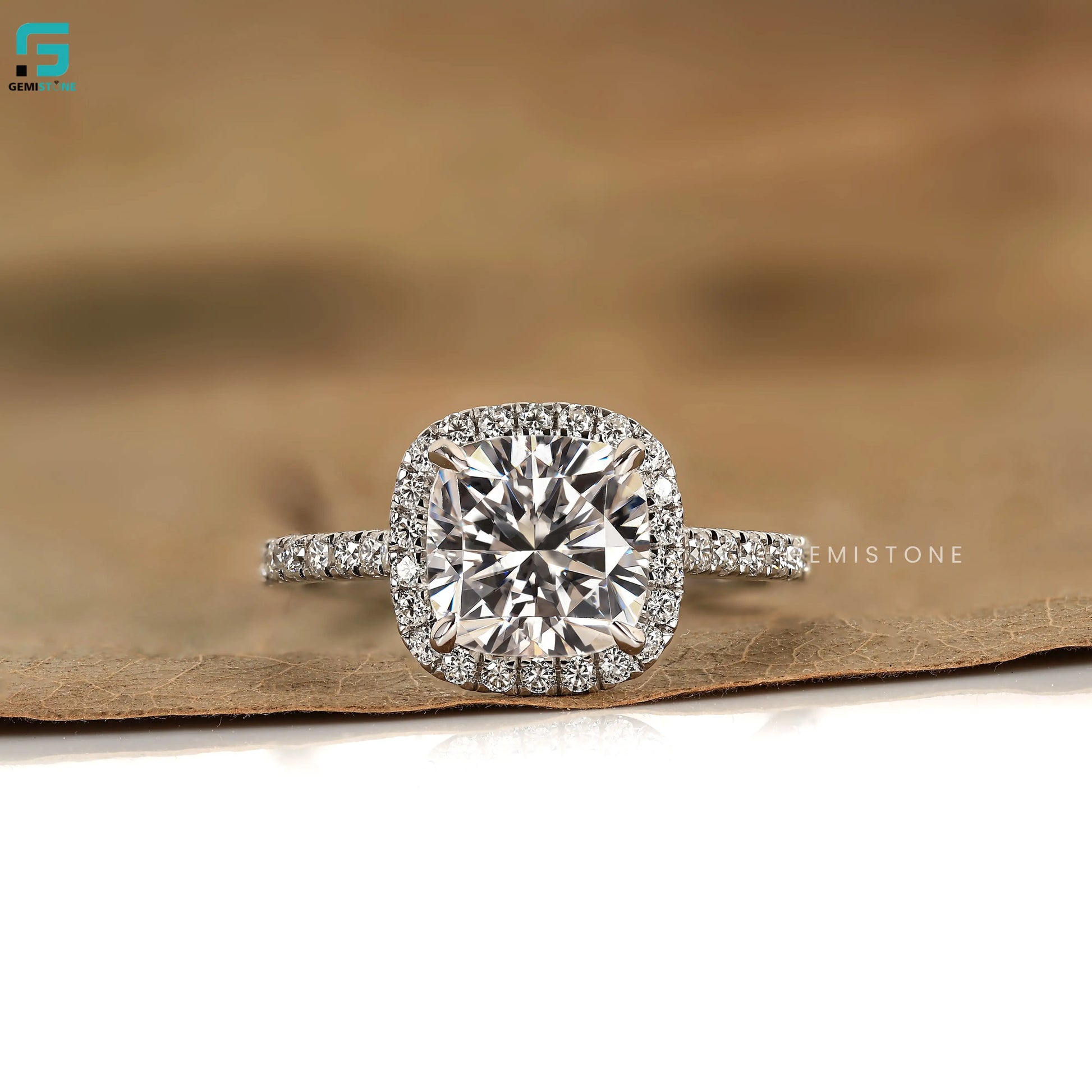Cushion Cut Lab Grown Diamond Ring For Women