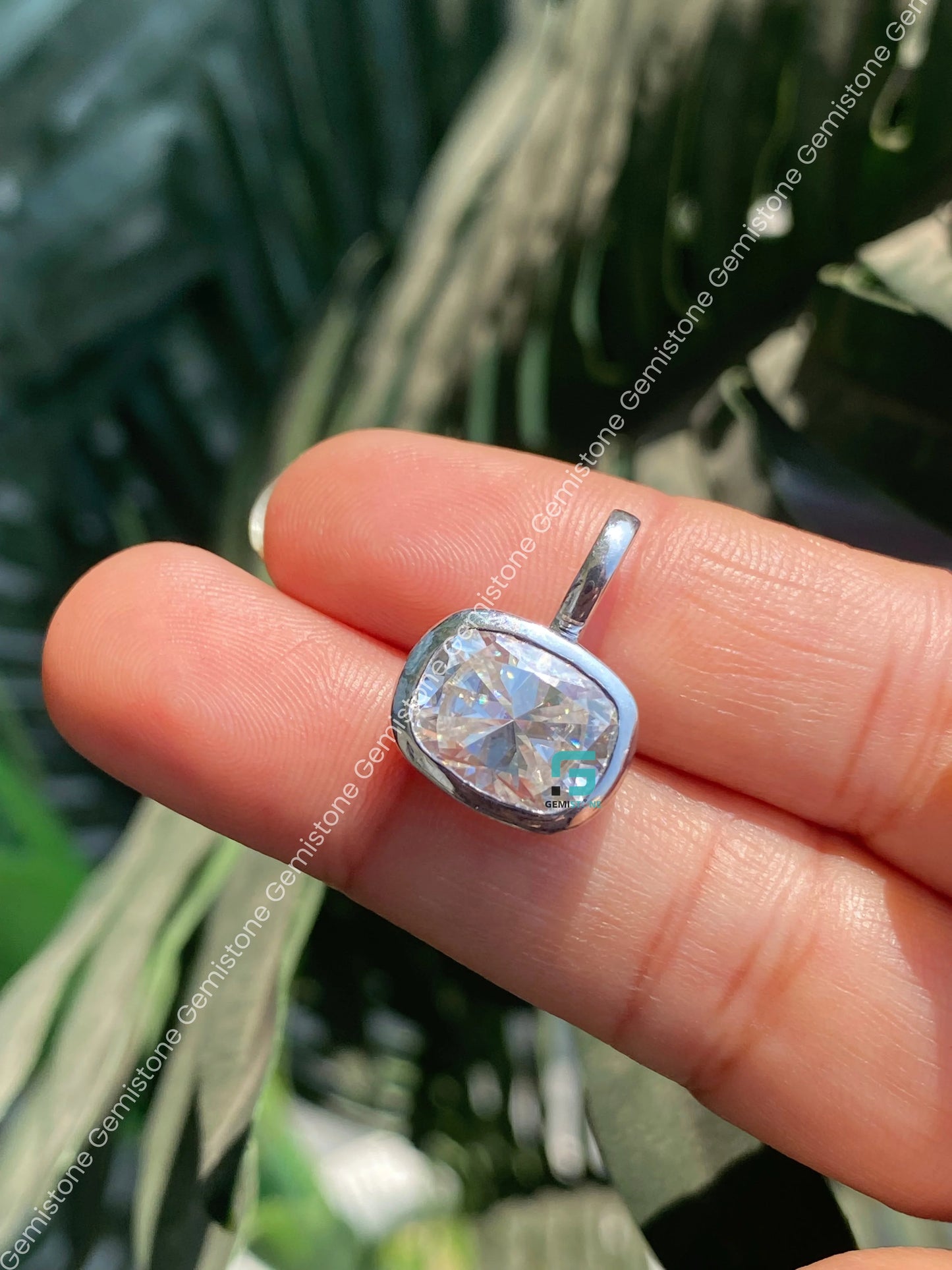 Cushion Solitaire Pendant