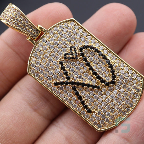 Hip Hop Custom Letters Moissanite Dog Tag Pendant