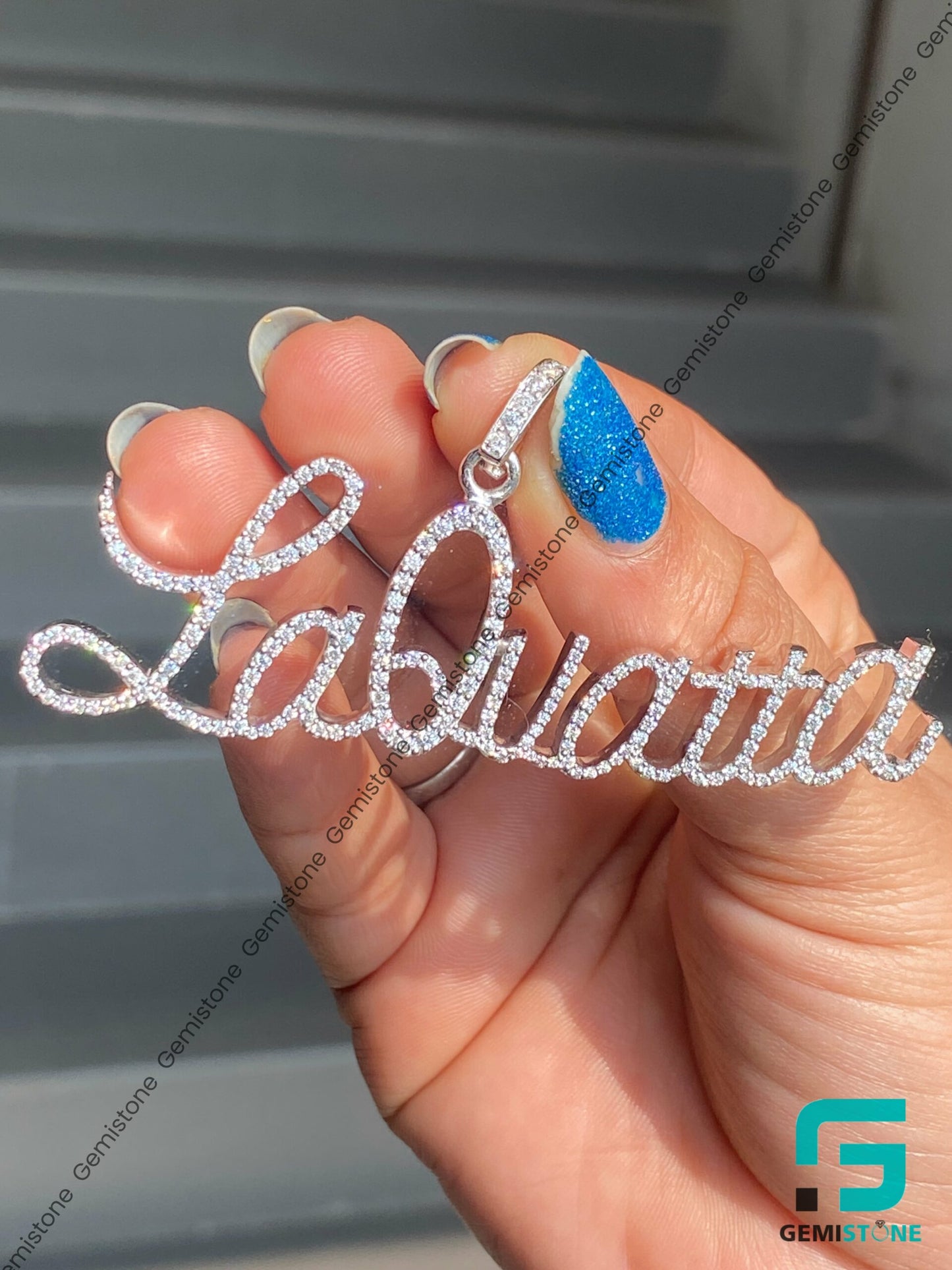 Buy Custom "LaQuatta" Diamond Name Pendant