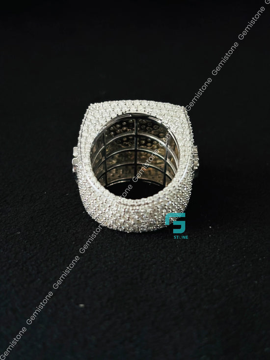 Custom Alphabet Rapper Moissanite Hip Hop Ring For Men