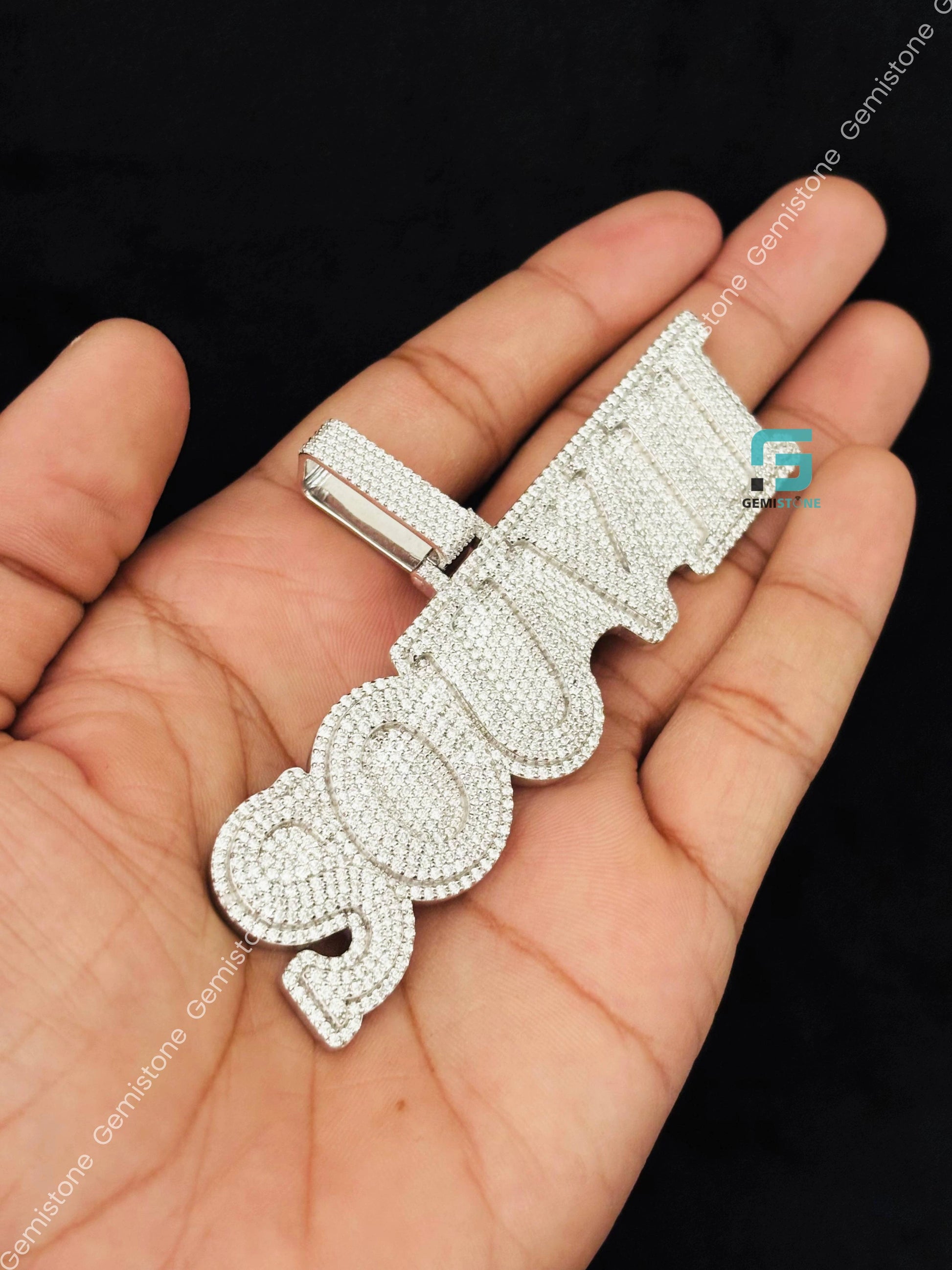 Custom Initial Name Moissanite Pendant