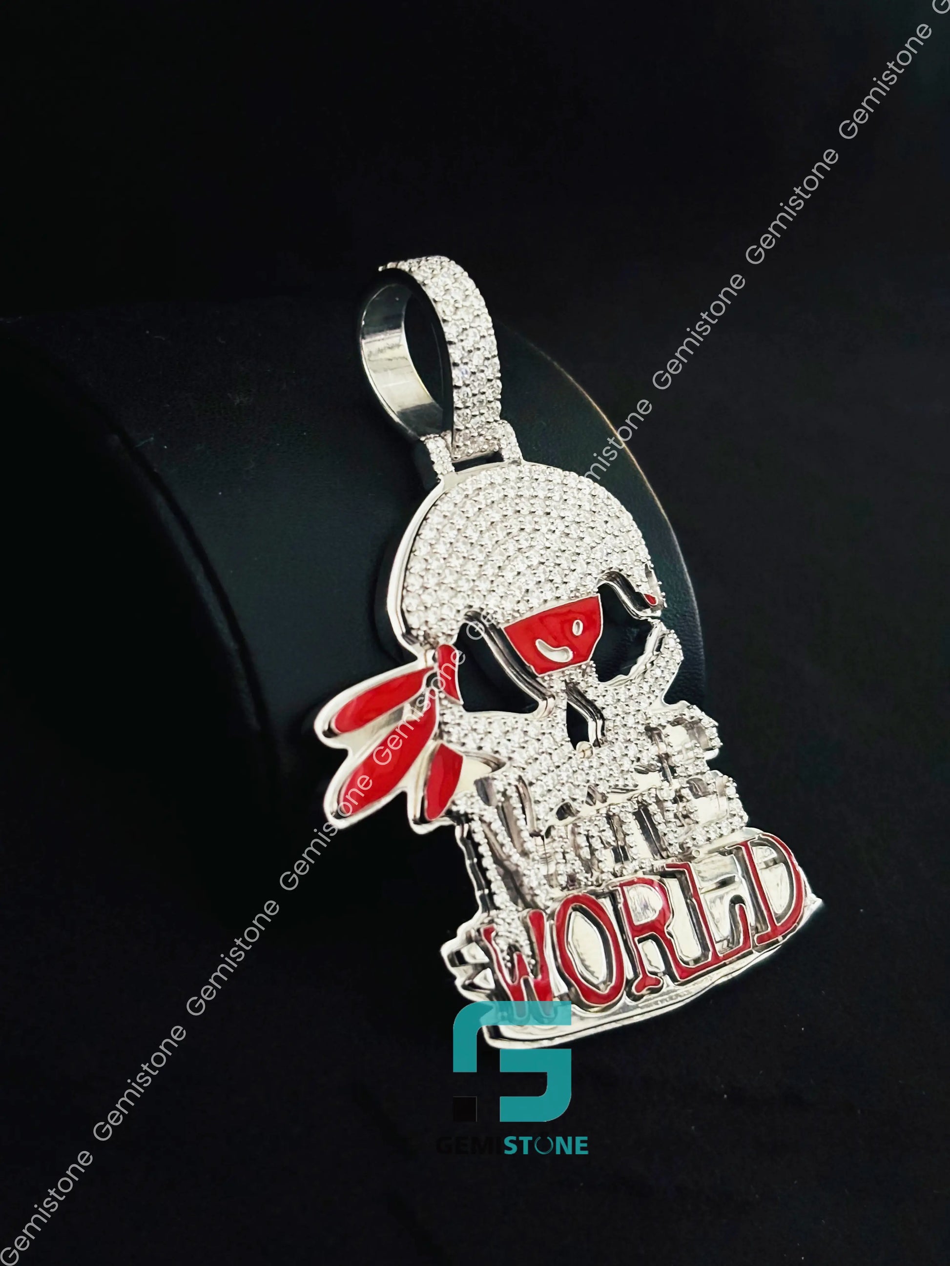 Custom Moissanite Letter Hip Hop Pendant in 925 Silver
