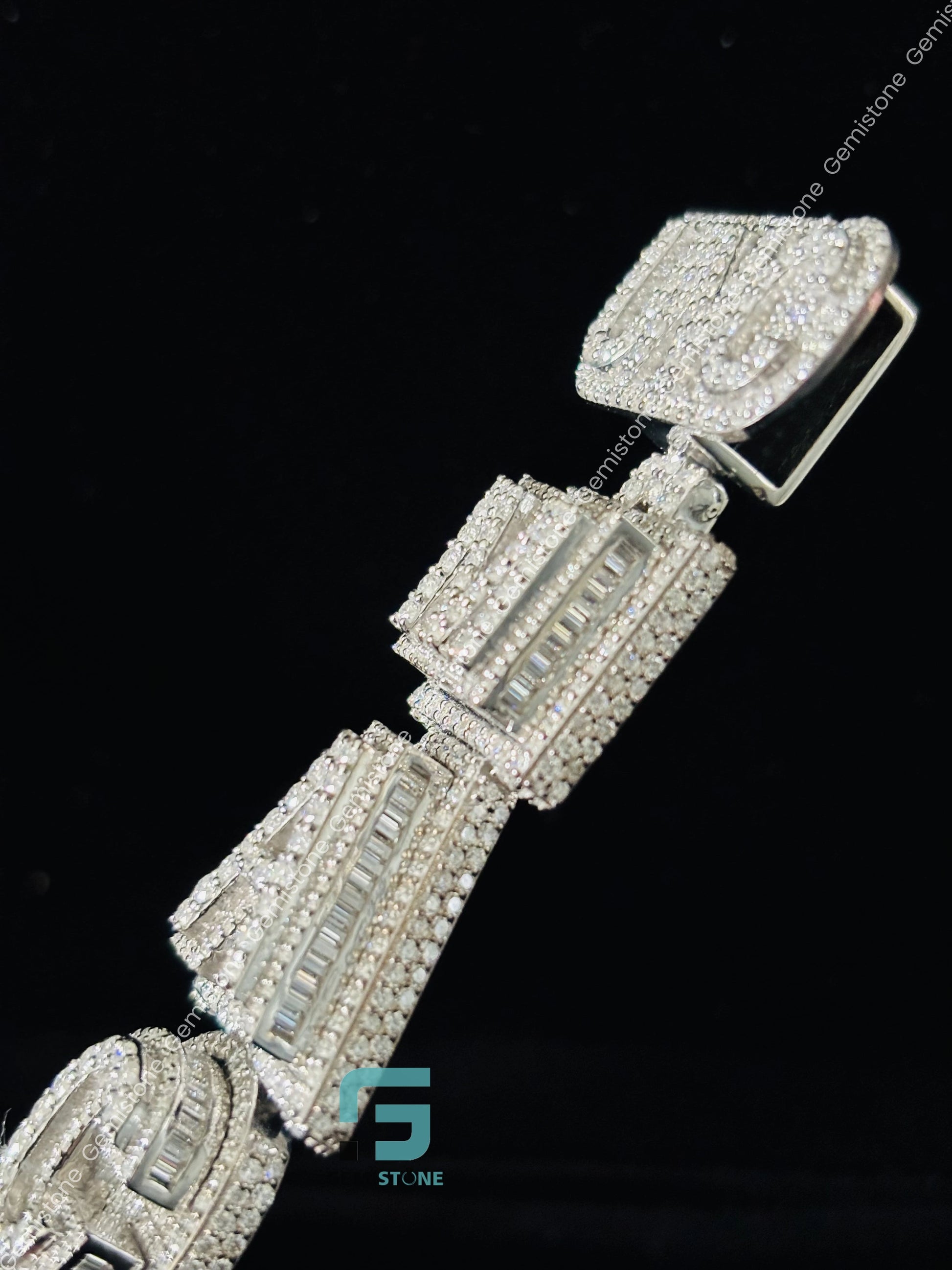 Custom Name Baguette Moissanite Pendent