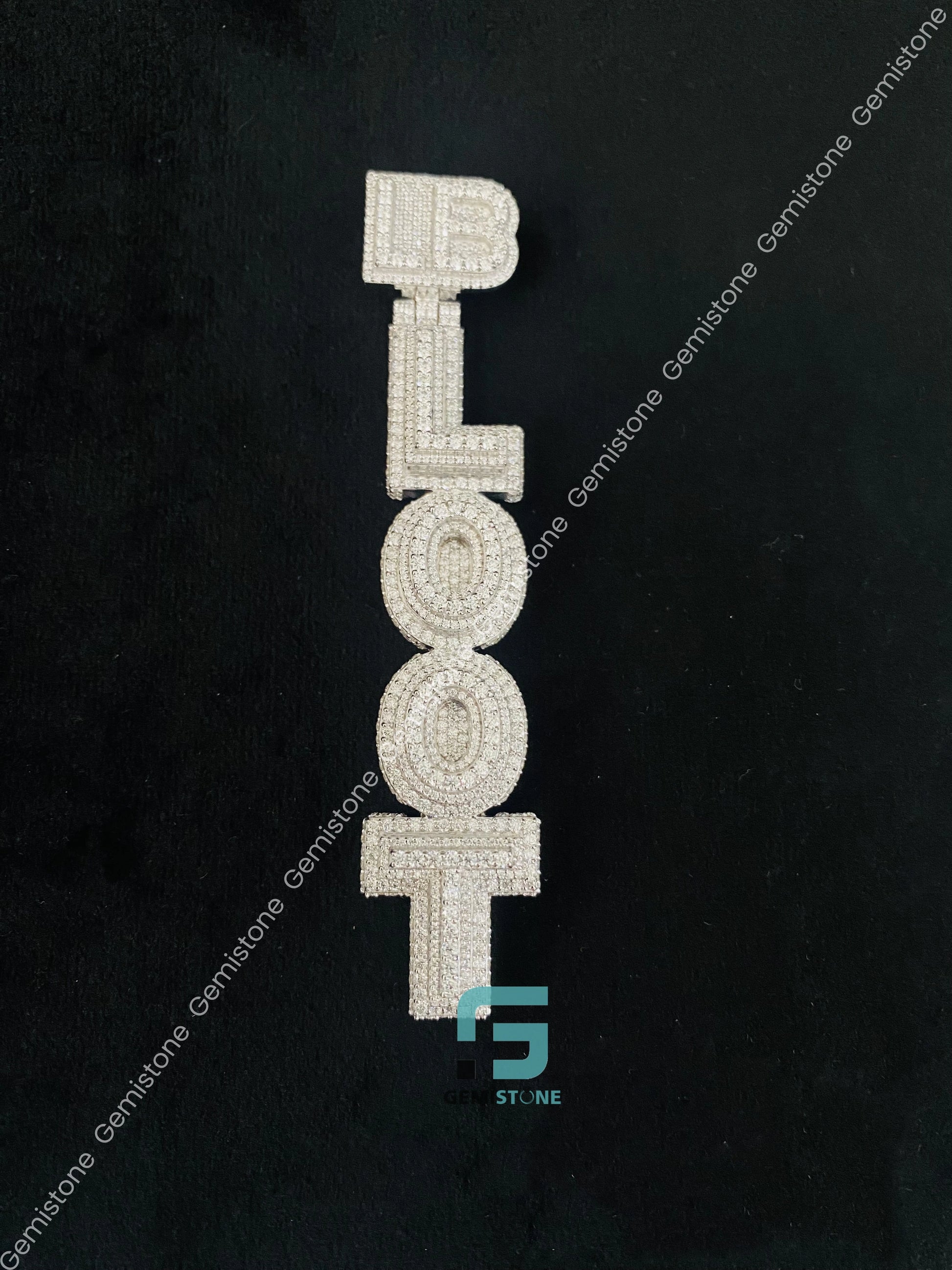 Custom Name Letter Moissanite Pendant