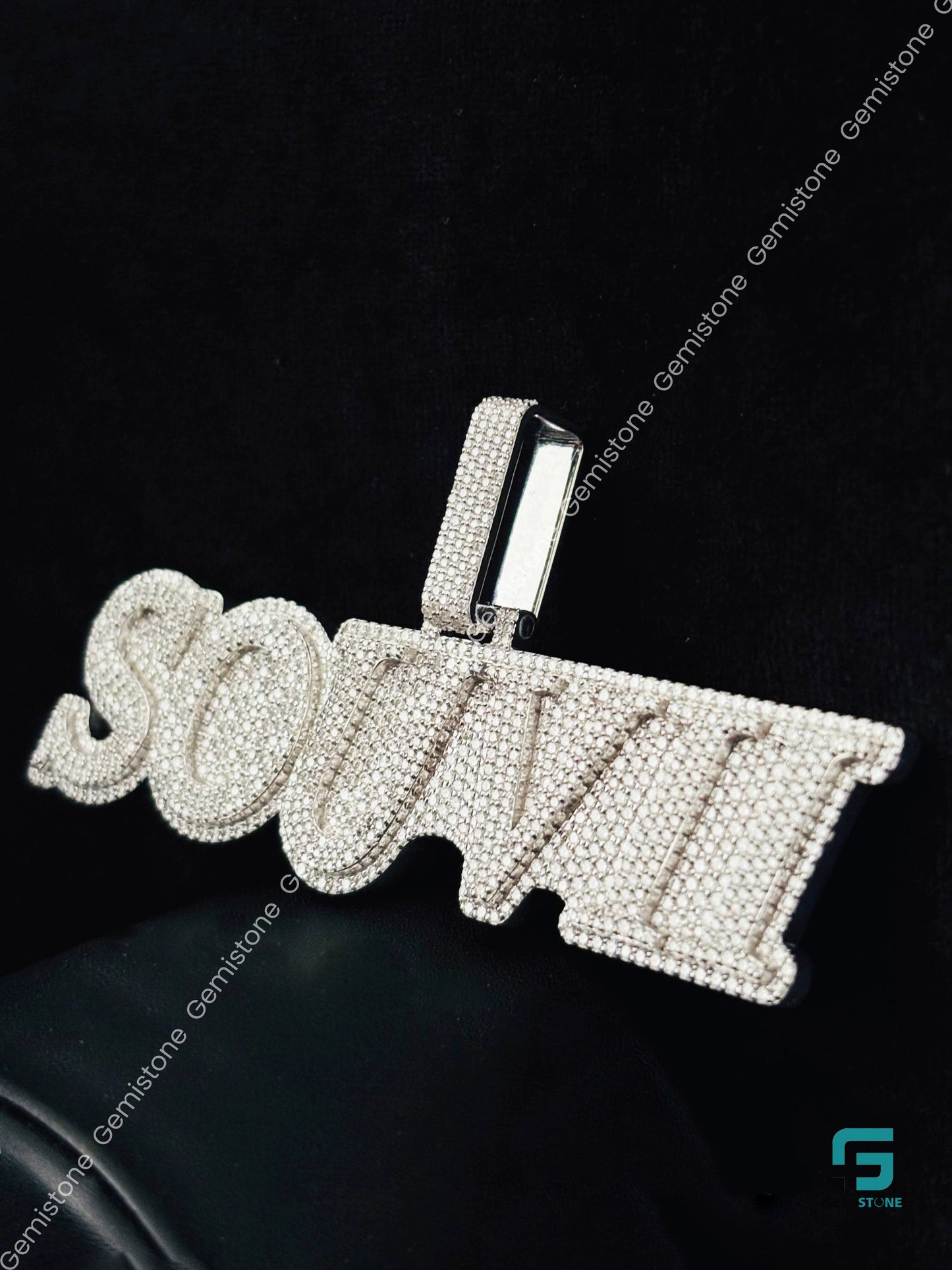 Custom Name Moissanite Hip Hop Pendant