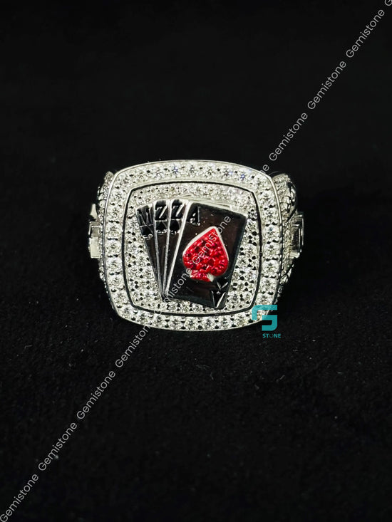 Custom letter Moissanite Hip Hop Studded Ring For Women