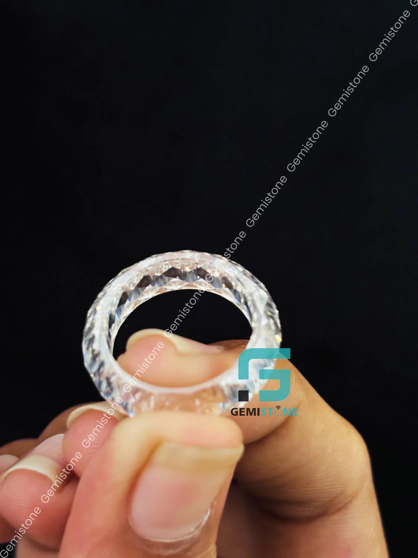 D Colorless Moissanite Diamond Band For Him