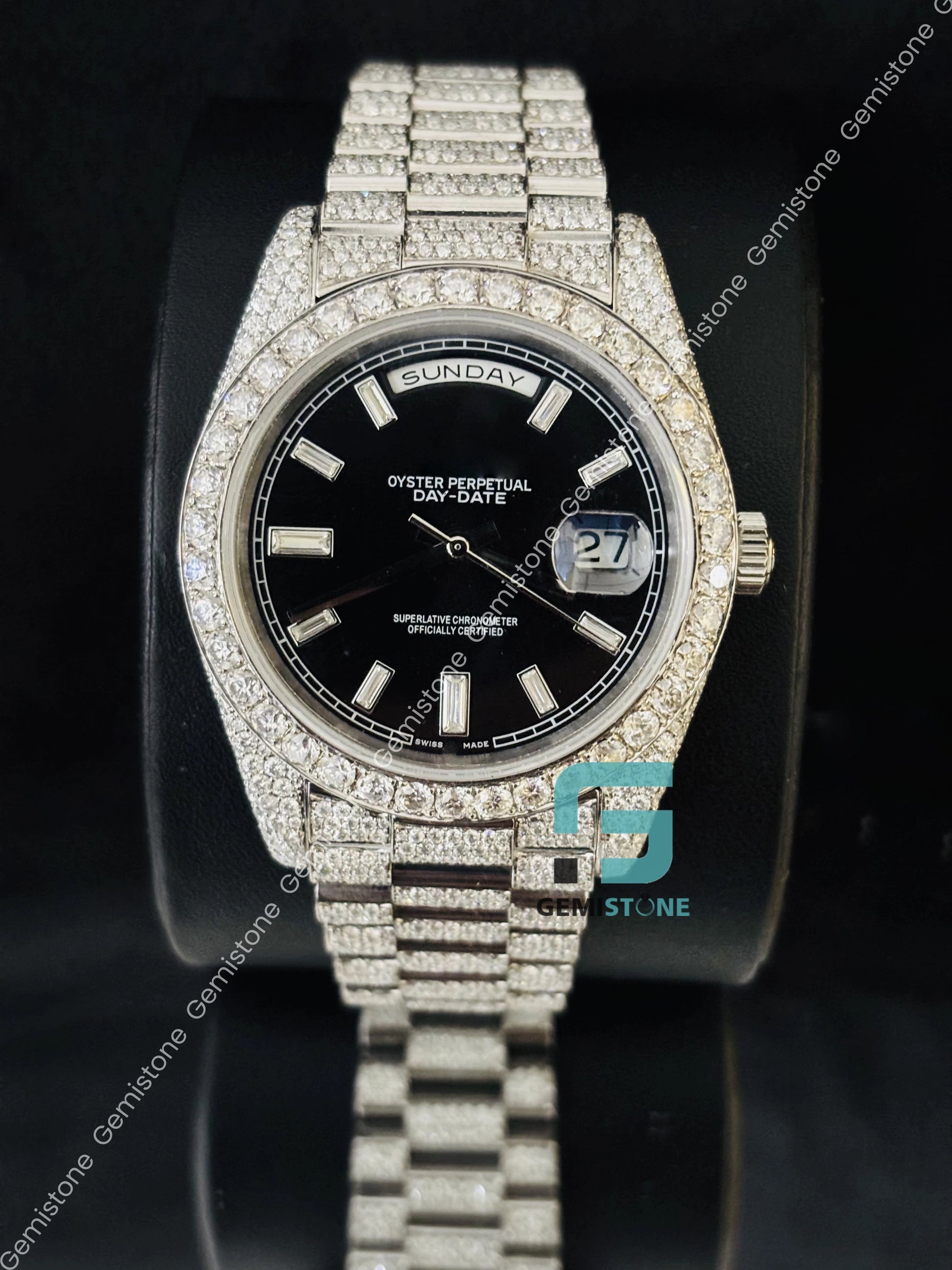 Day Date Moissanite Hip Hop Watch