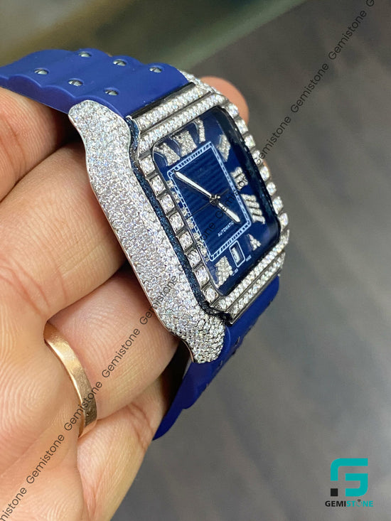 Diamond-Bezel-Cartier-Mens-Watch-1