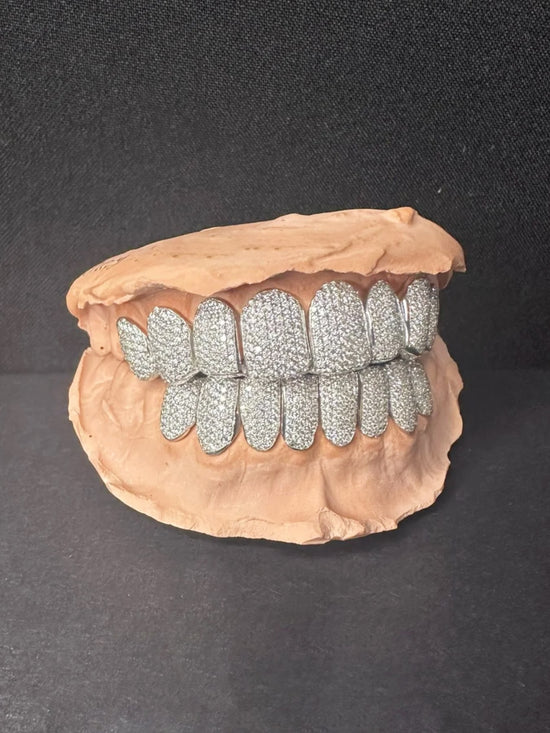 Buy 8 on 8 Round Cut Moissanite Diamond Iced Out Grillz