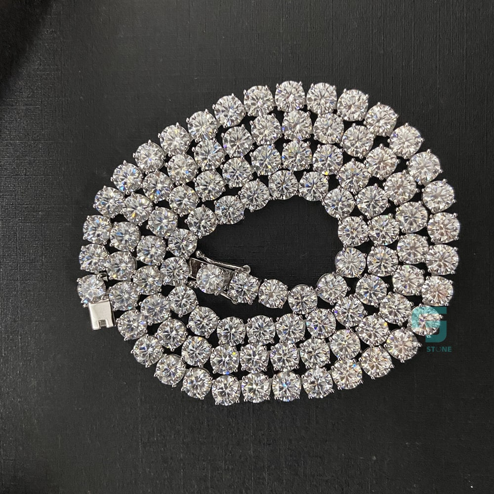 Round Cut Moissanite 5mm Tennis Chain