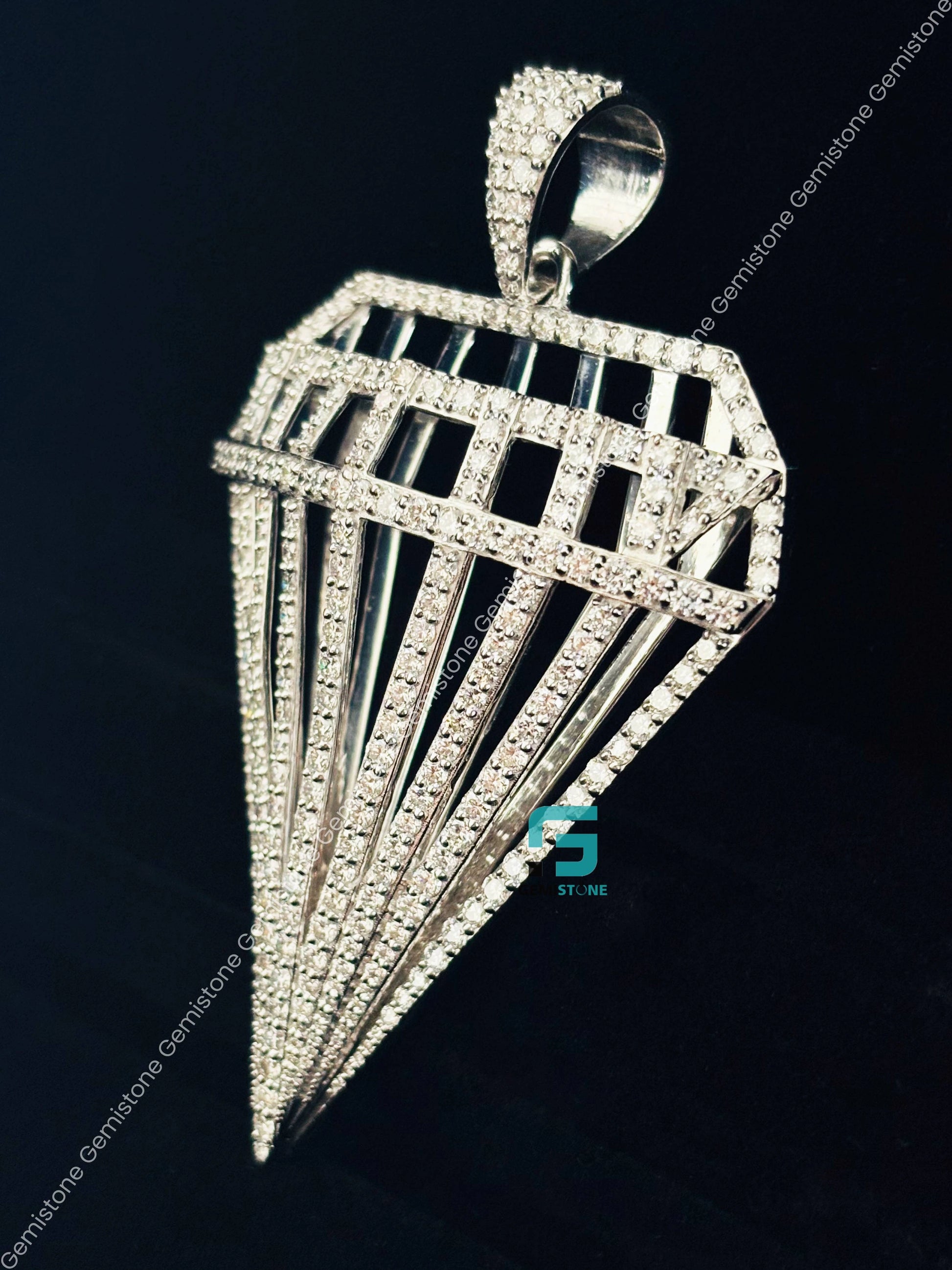 Diamond Shape Moissanite Pendant
