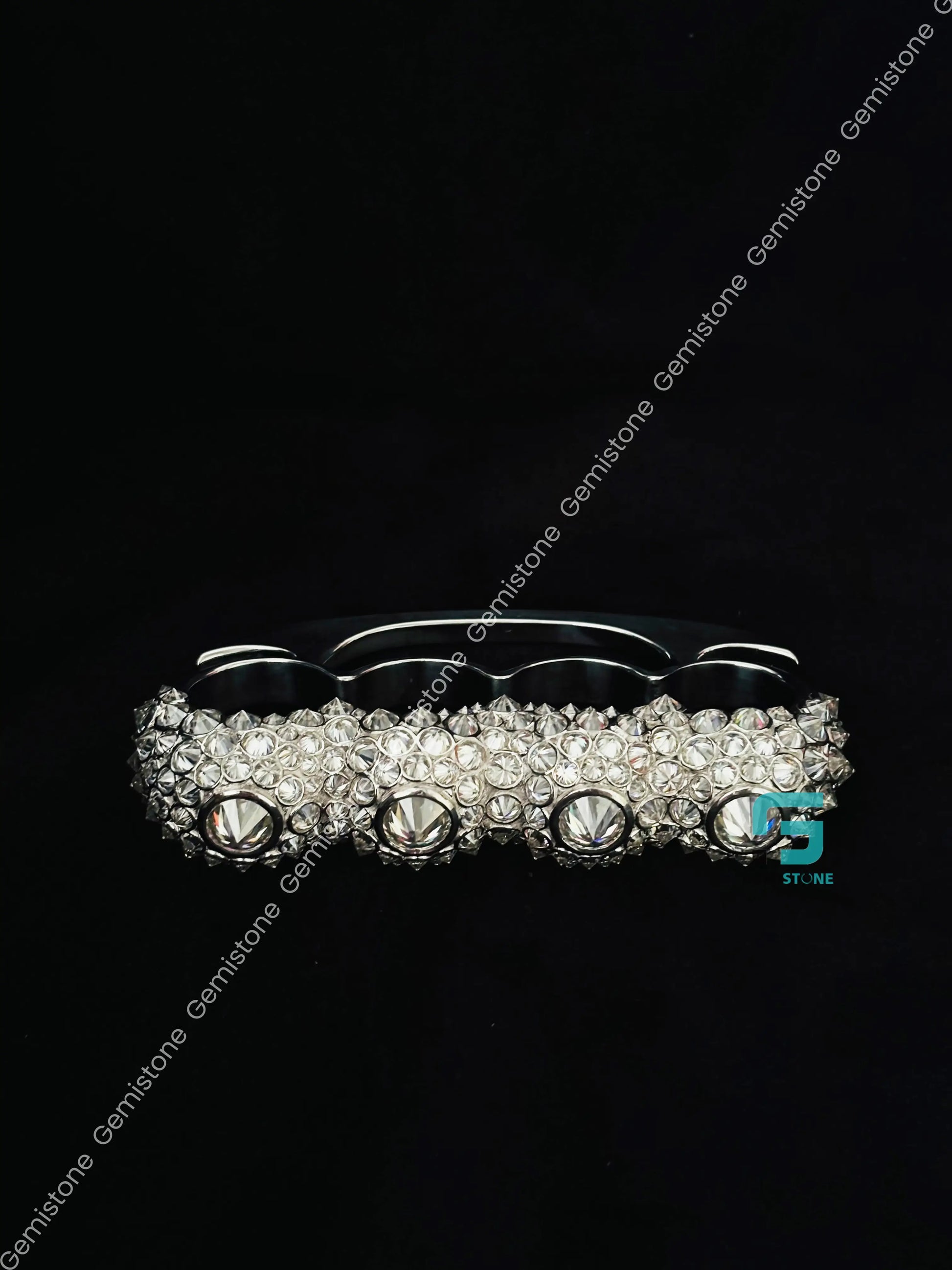 Diamond Studded Moissanite Up Side Down Ring For Women