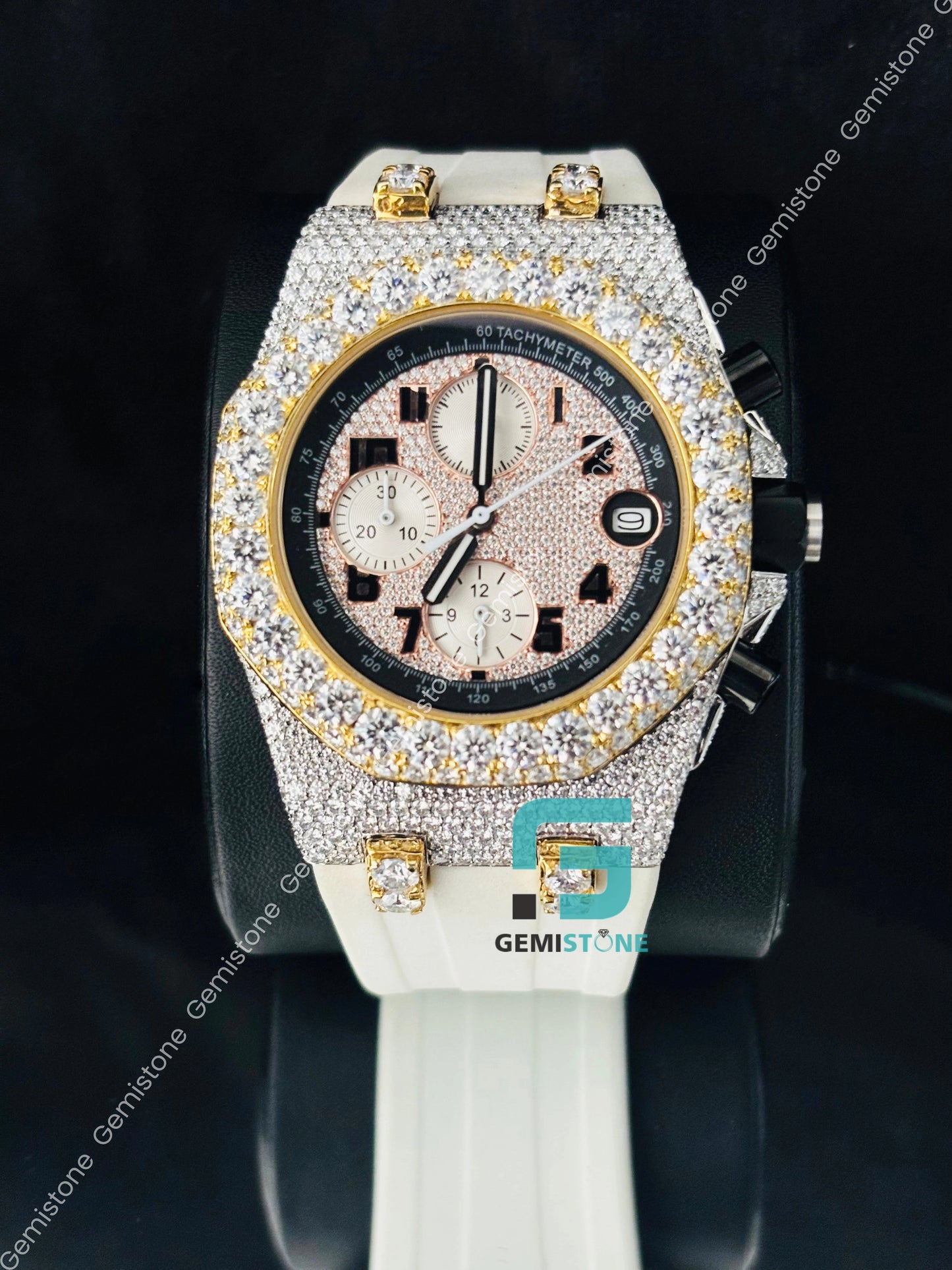 Digit Number AP Multi Dial Moissanite Watch
