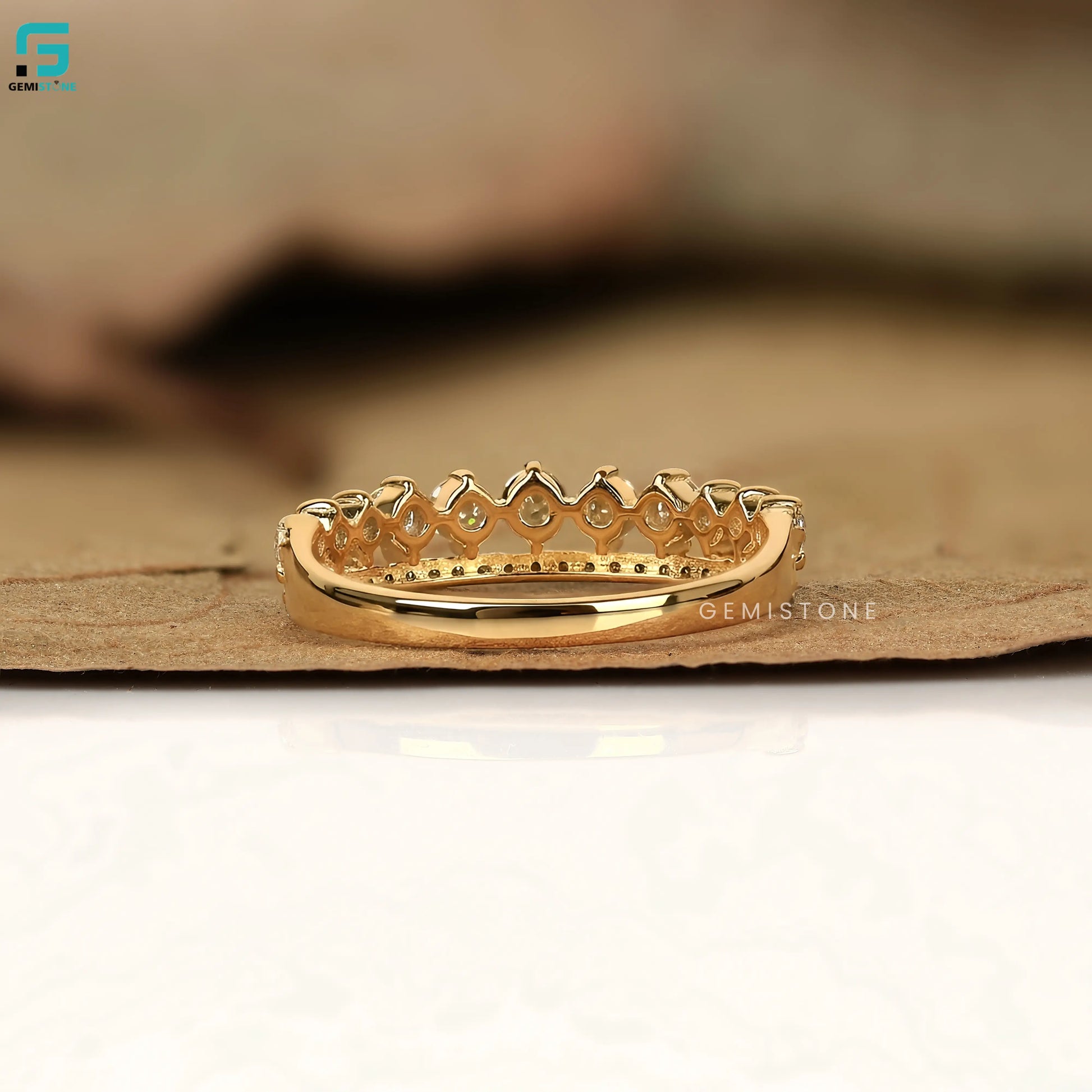 Double Pave Stacking Lab Diamond Band