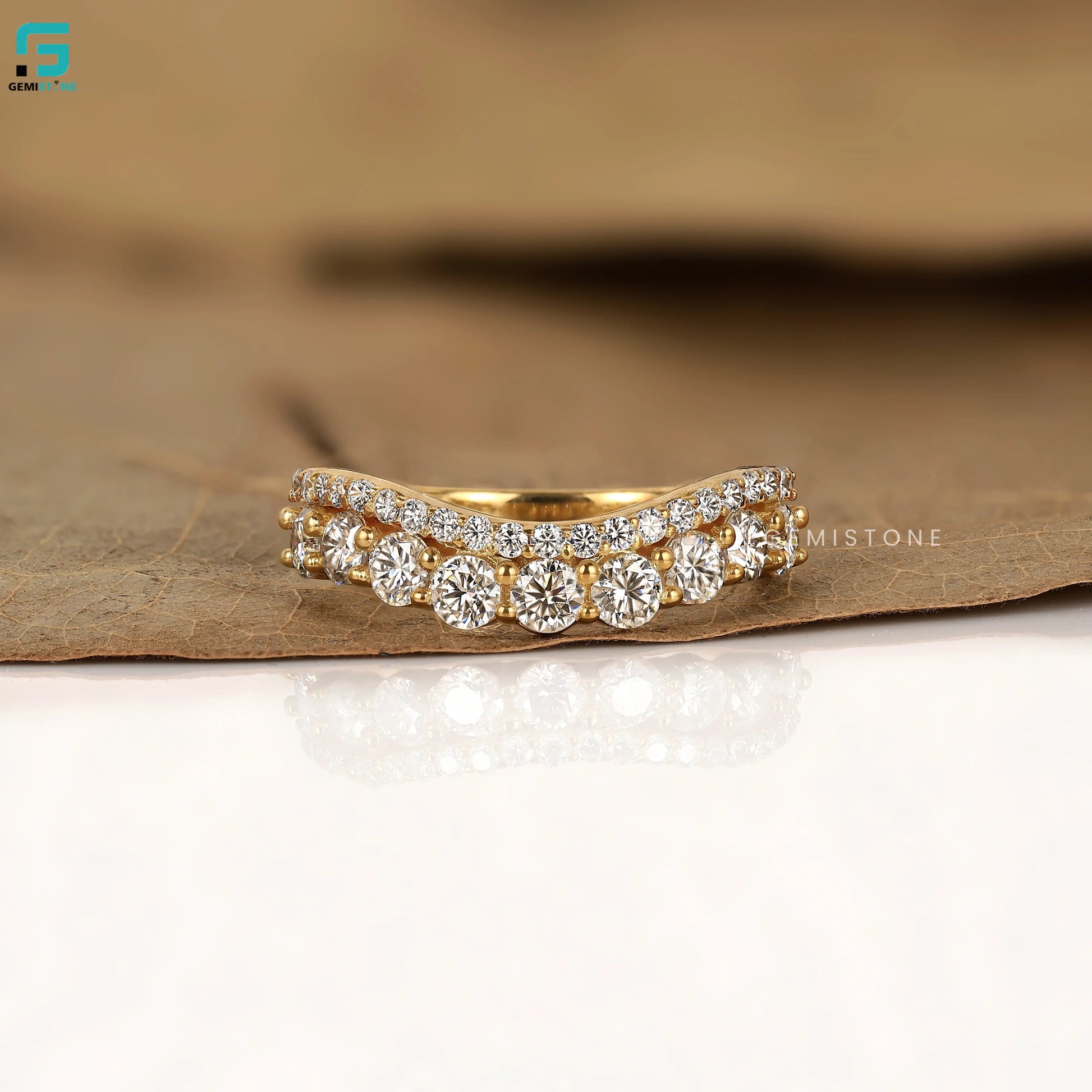 Double Row Eternity Stacking Lab Diamond Band