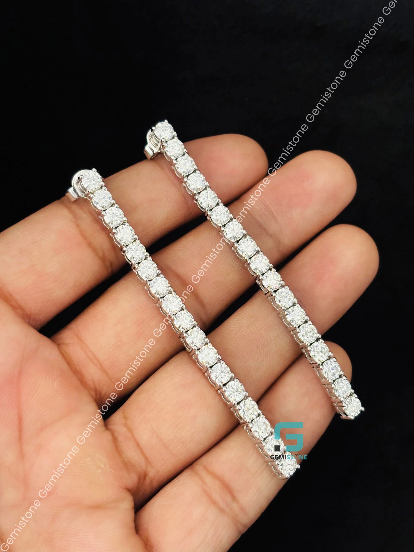 Drop Down Moissnaite Earrings