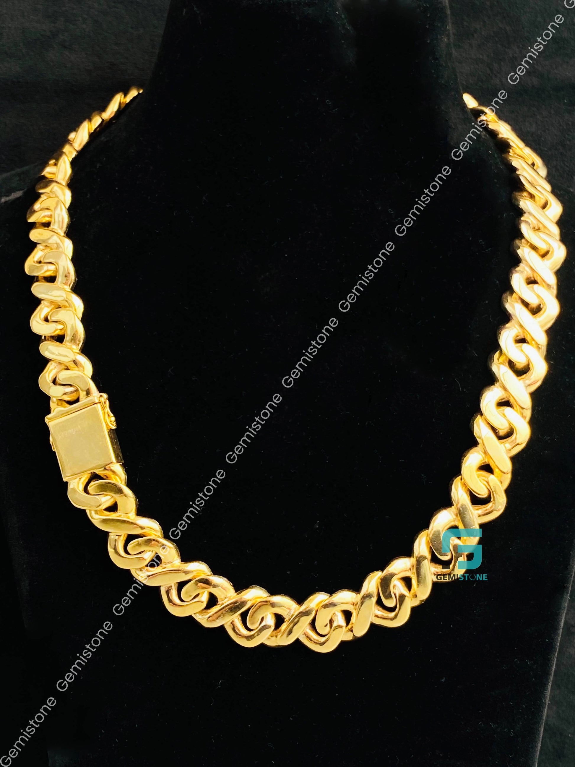 Dust Yellow Gold Plated Hip Hop Chain