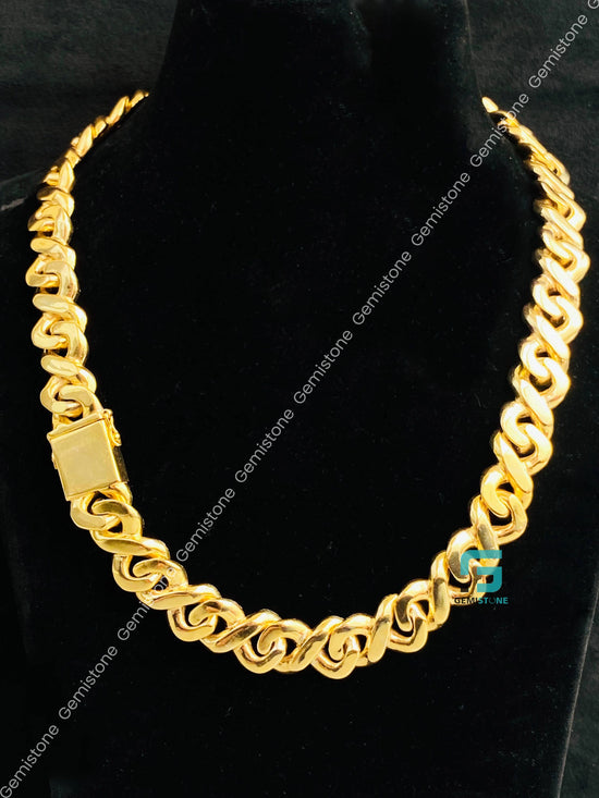 Dust Yellow Gold Plated Hip Hop Chain
