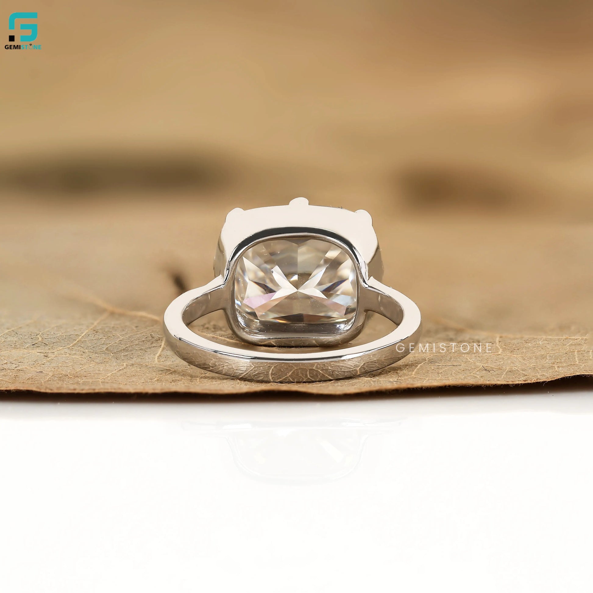 East West Bezel Set Engagement Ring For Women