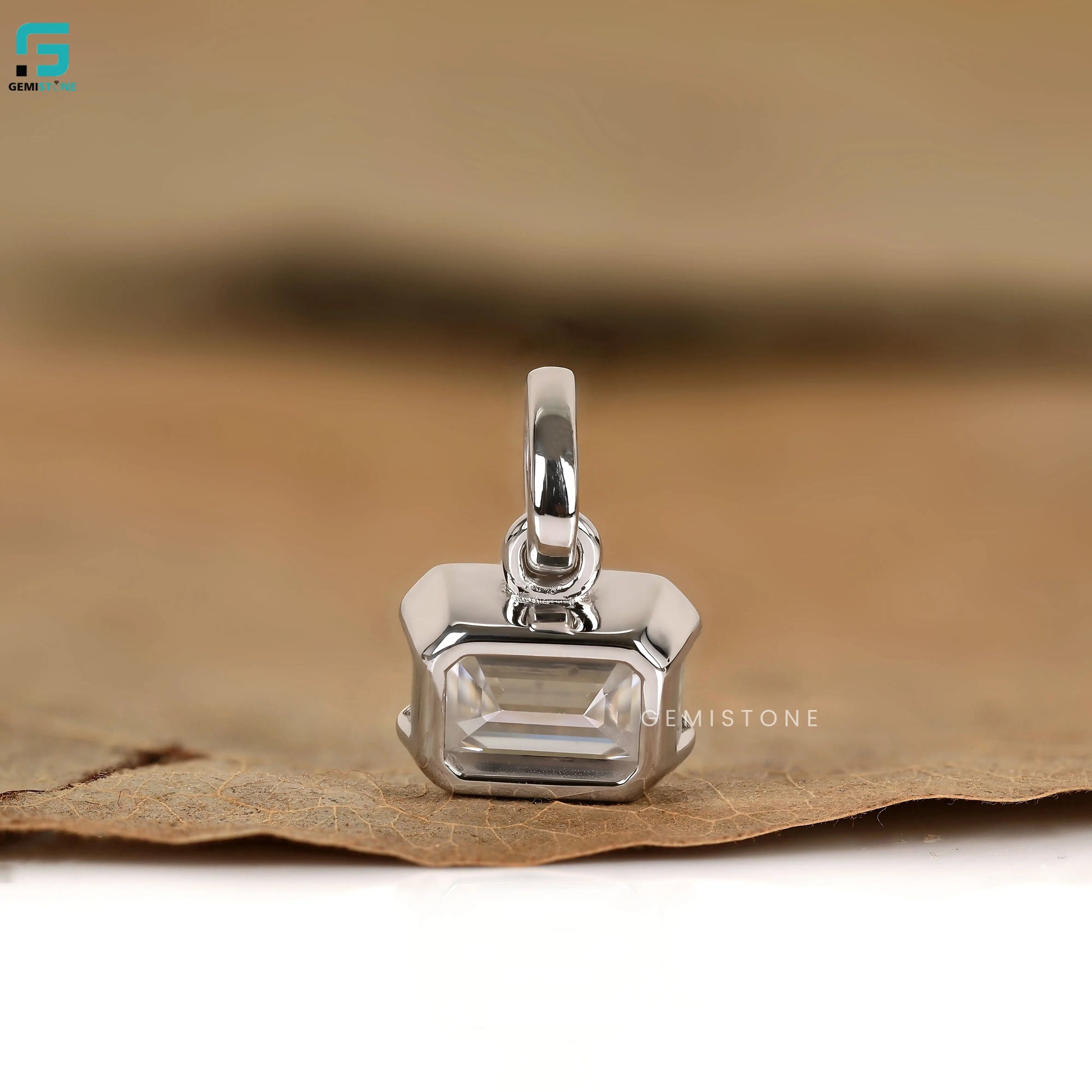 East West Emerald Lab Diamond Wedding Ring For Women