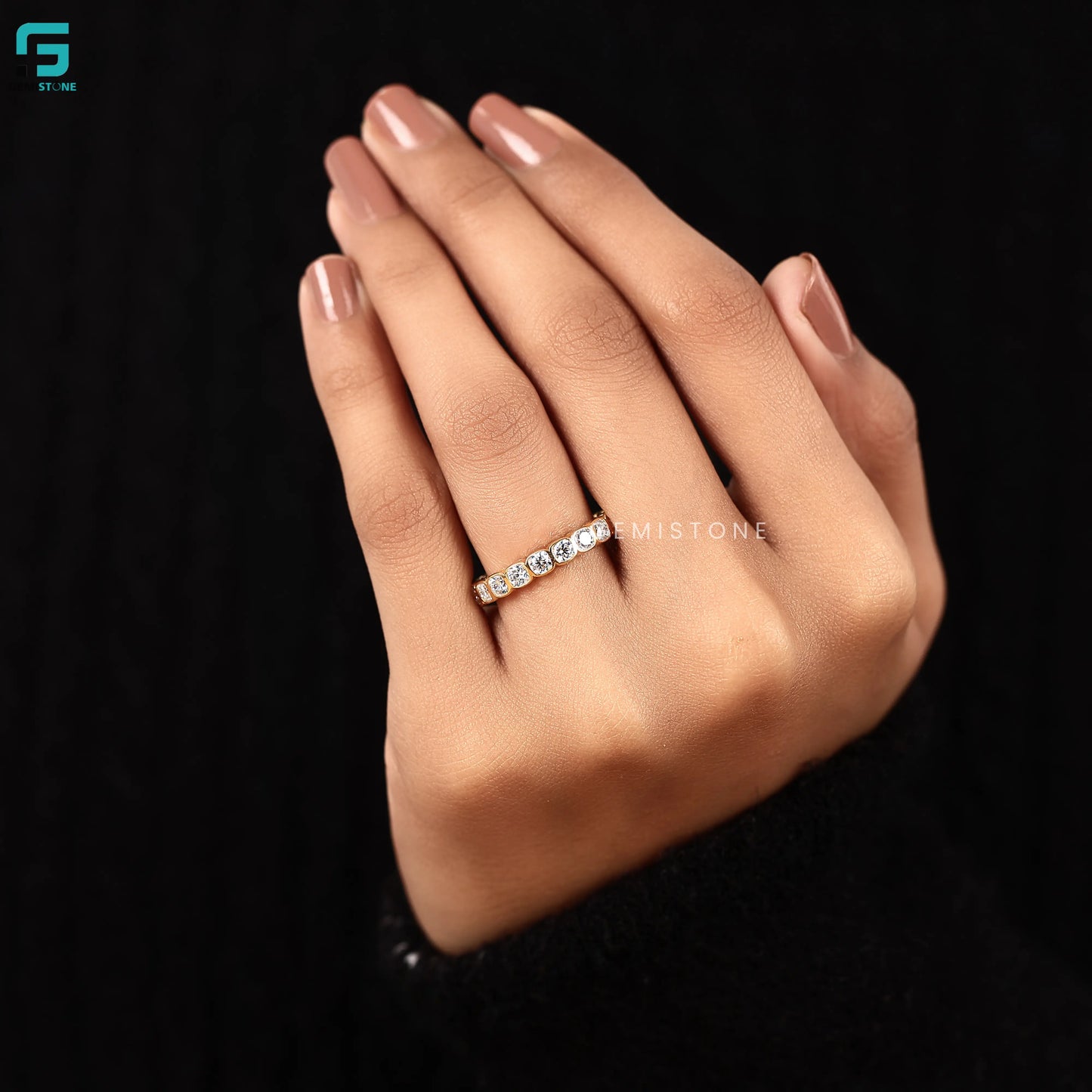 Elongated Cushion Cut Lab Diamond Band For Women