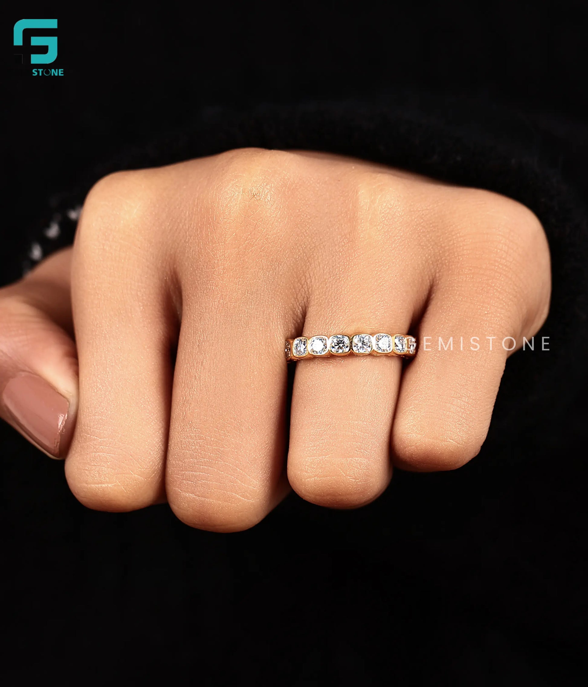 Elongated Cushion Cut Lab Grown Diamond Band 