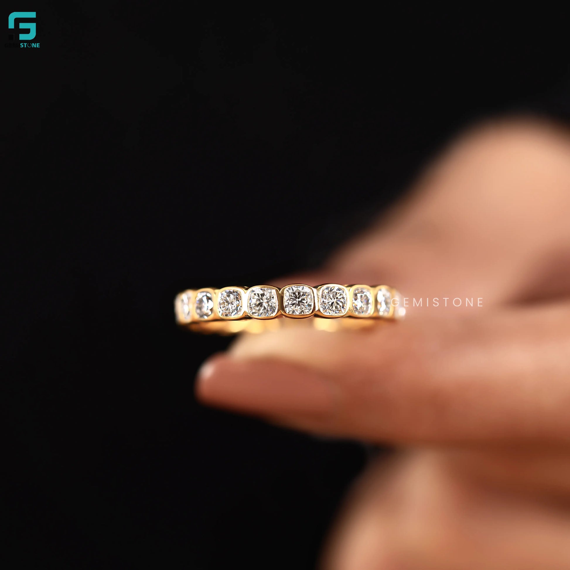 Elongated Cushion Cut Lab Grown Diamond Band For Women